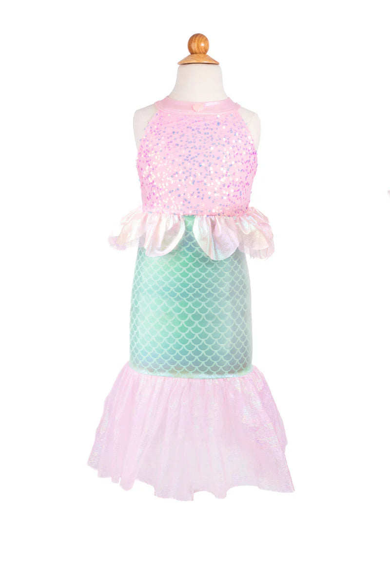 Great Pretenders Verkleedkledij Misty Pink Zeemeermin jurk - 5/6 jaar - Multi