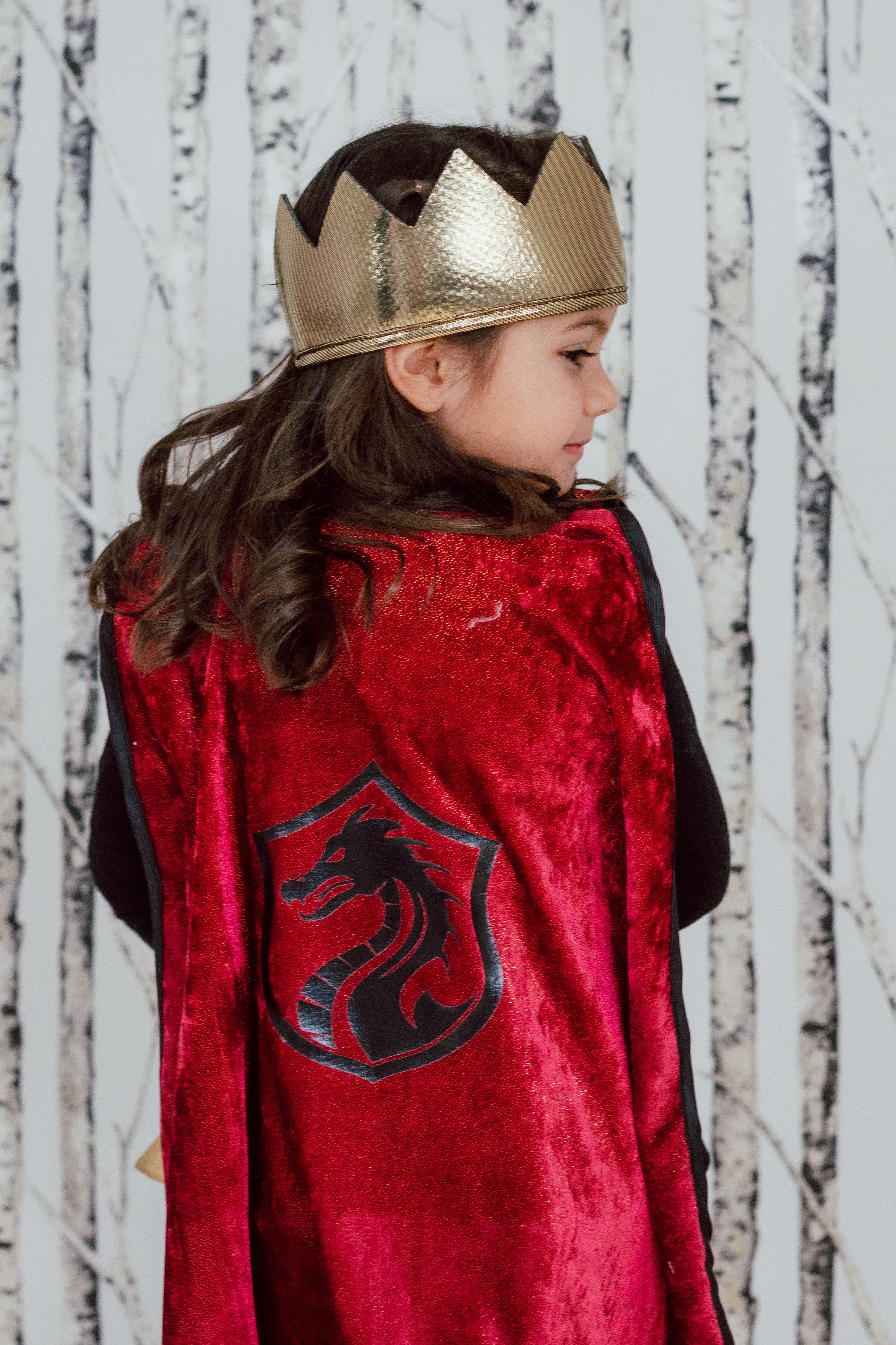 Cape de chevalier avec plastron et couronne Great Pretenders - Multi