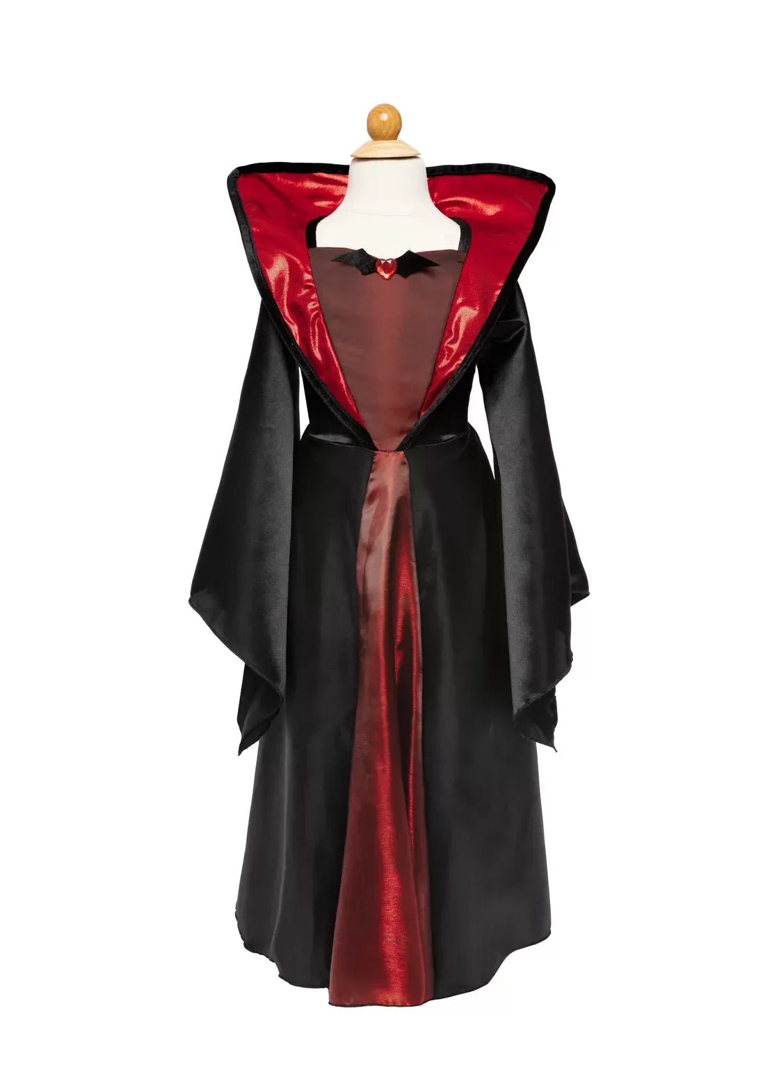 Great Pretenders Verkleedkledij Vampieren jurk - 5/6 jaar - Zwart/Rood