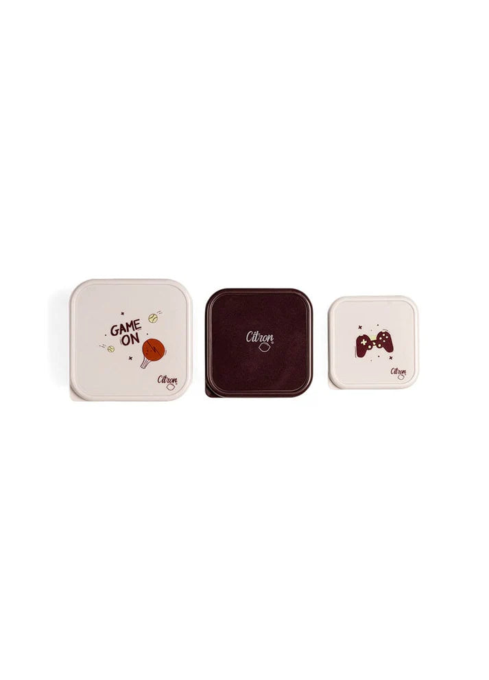 Citron Stapelbare Roestvrije Lunchbox/Snackbox - 12x12x7cm - Cool Kid
