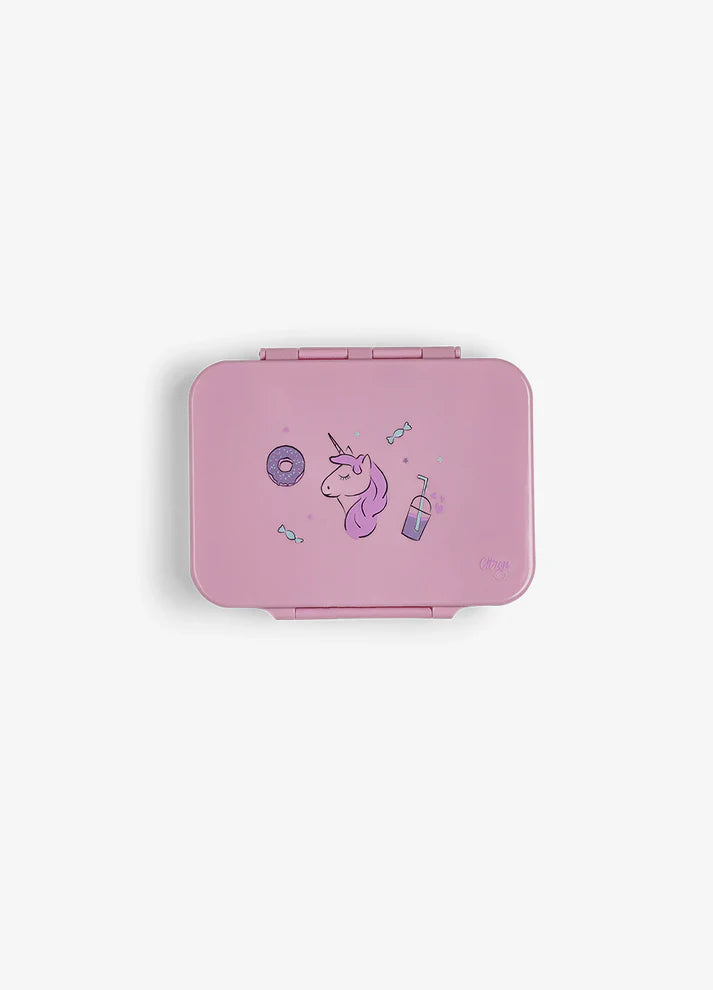 Citron Tritan Lunchbox - 4 compartimenten - 17x21x5cm - Stormy Unicorn