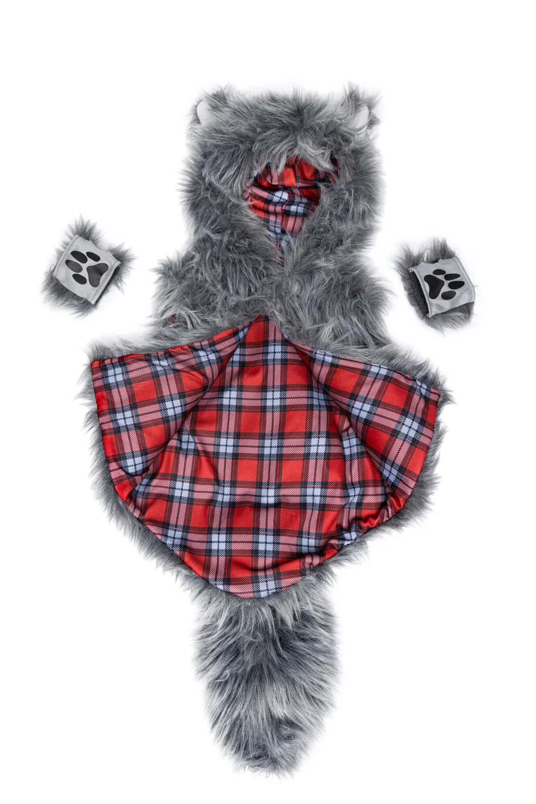 Great Pretenders Verkleedkledij Big Bad Wolf - Cape met handschoenen - 3/4 jaar