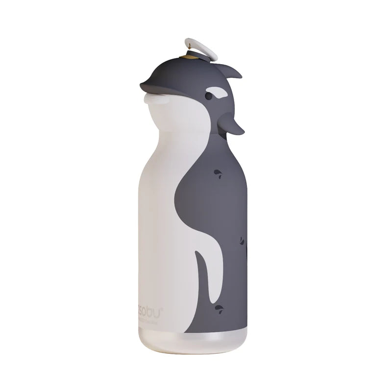 Asobu Thermo Drinkfles Besties Orca - 460ml - Zwart/Wit