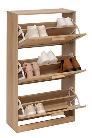 5Five Rieten Schoenenrek 3L - 60x24x113cm - Beige