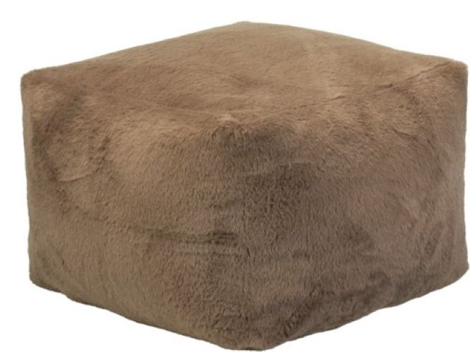 Pouf en Velours Côtelé Home &amp; Styling avec Espace de Rangement - Gris Foncé - 38x38x38cm