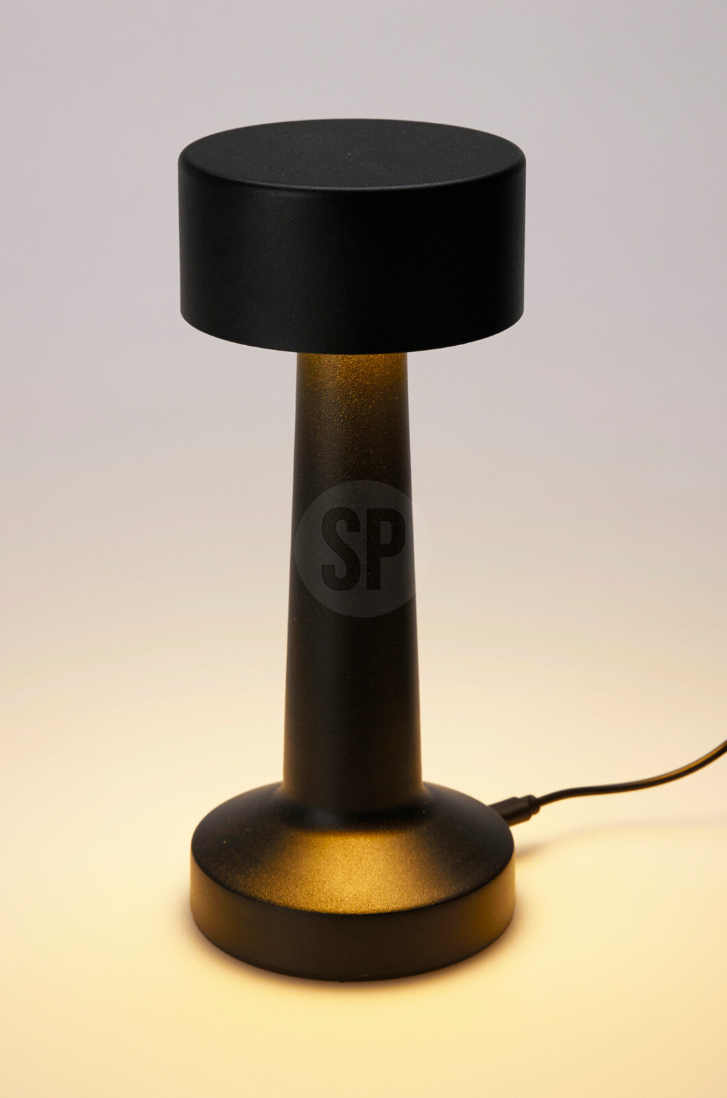 Home &amp; Style Lampe de table avec bois - Noir - E14 - Hors lampe