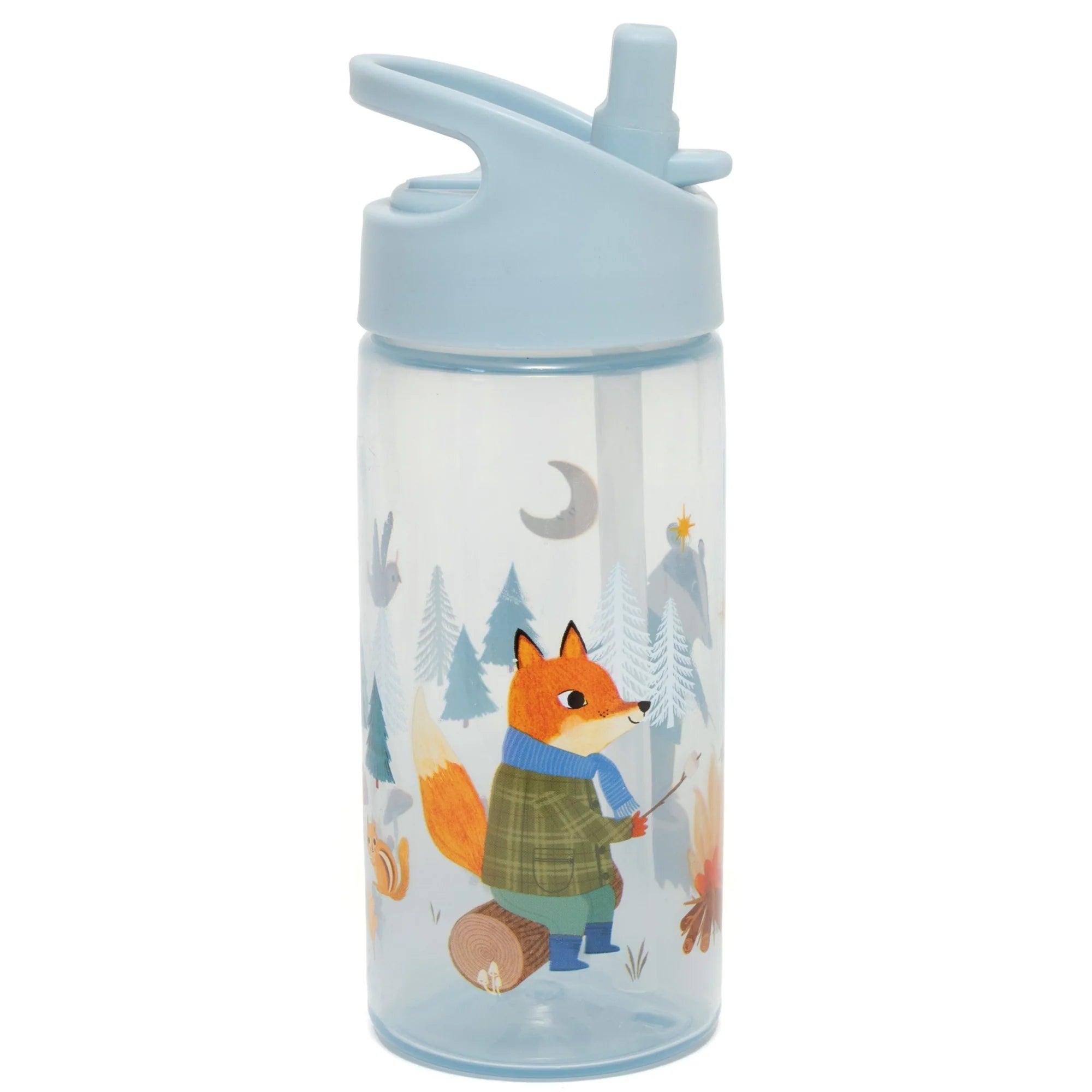 BEAU by Bo Petit Monkey Back to School set - Bentobox + Drinkfles Bonfire Animals - Blauw