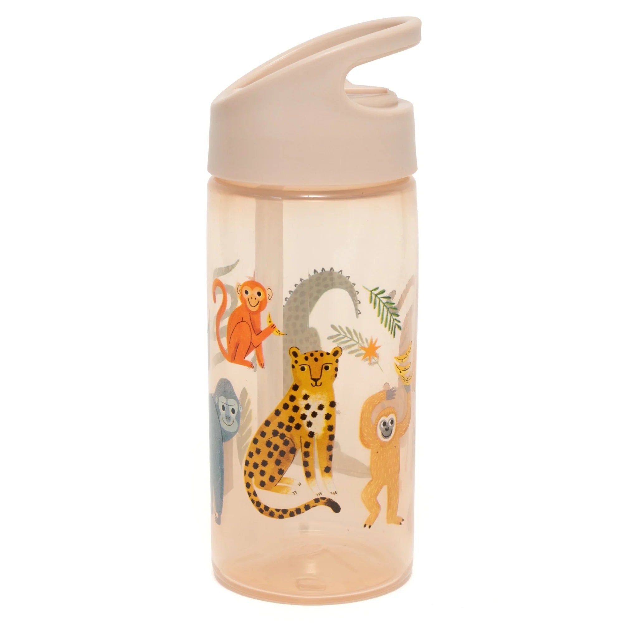 Petit Monkey Drinkfles Upside Down Animals - Beige