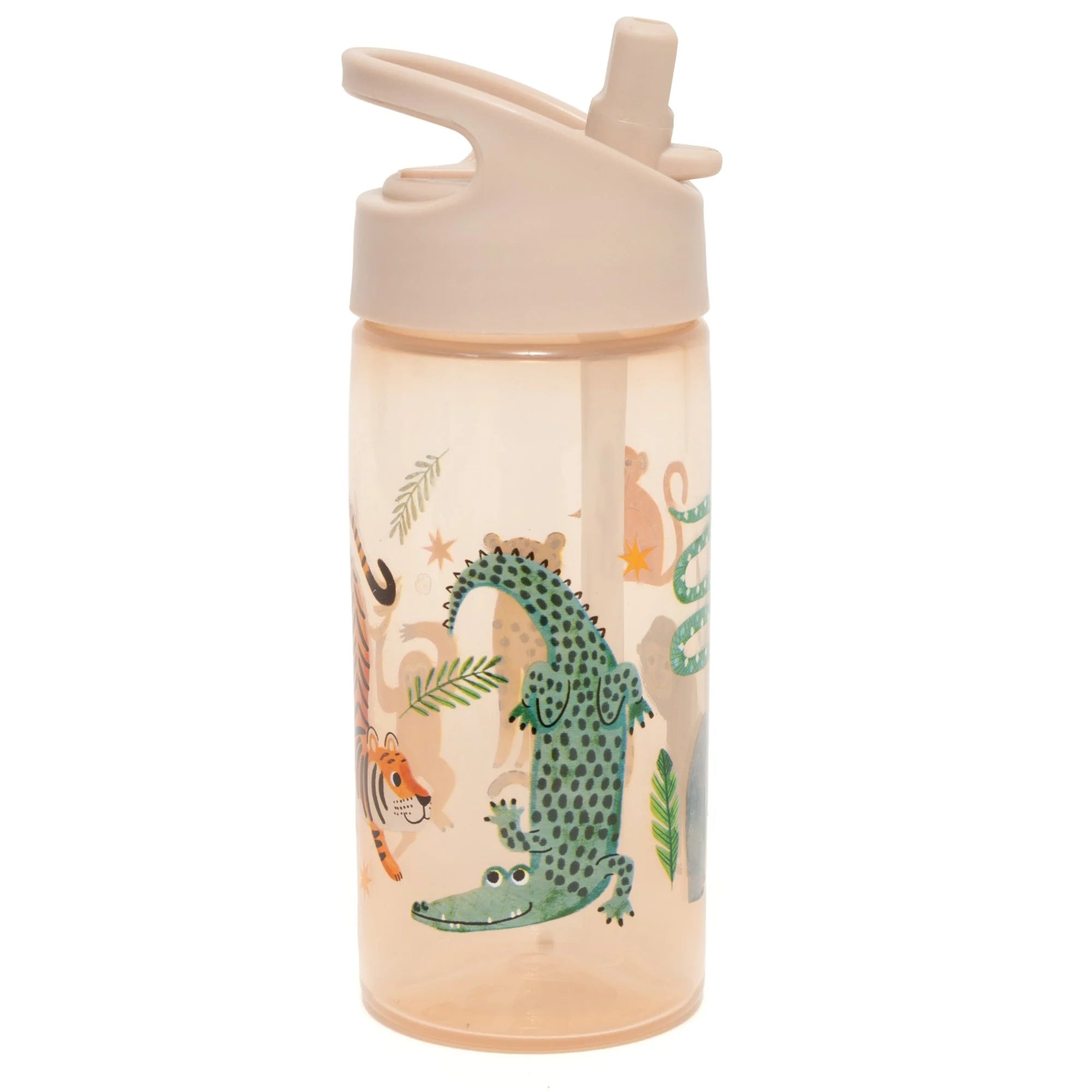 Petit Monkey Drinkfles Upside Down Animals - Beige