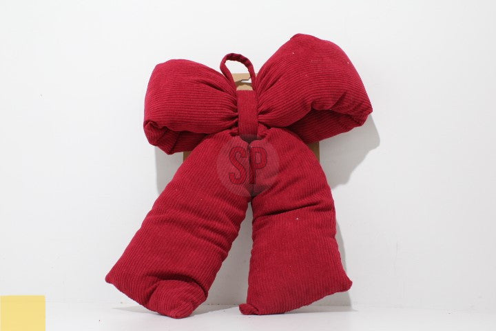 Home & Styling Kerstdecoratie/Kersthanger Velvet Strik - 30x13cm - Rood