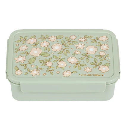 A Little Lovely Company Back to School Set - Drinking bottle stainless steel/4 Snack boxes/Bentobox - Bloesems Pink