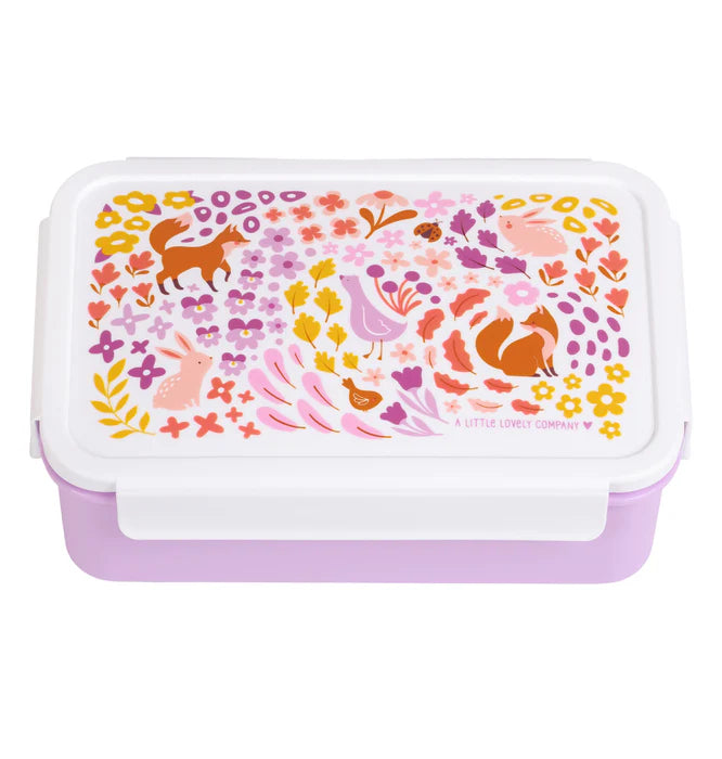 A Little Lovely Company Back to School Set - Drinking bottle XL Stainless Steel/Bentobox - Joy