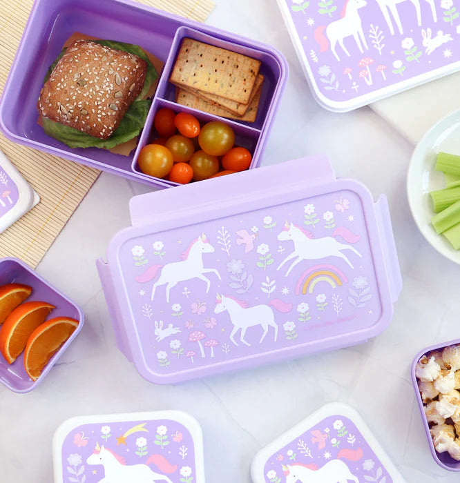 Beau von Bo Eine kleine schöne Firma Back to School Set - Trinkflasche XL RVS/Bentobox - Unicorn Dreams