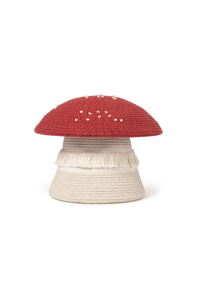 Lorena Canals Opbergmand Big Mushroom - Ø38xH33cm - Rood/Wit