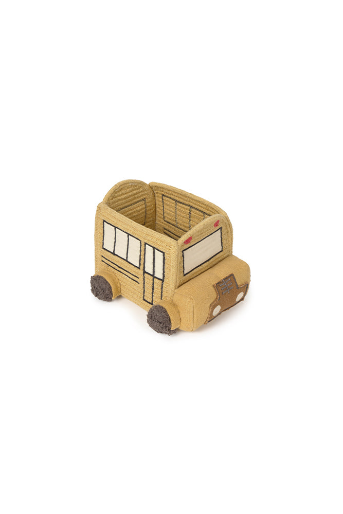 Lorena Canals Opbergmand Mini Schoolbus - 25x11x15cm - Geel