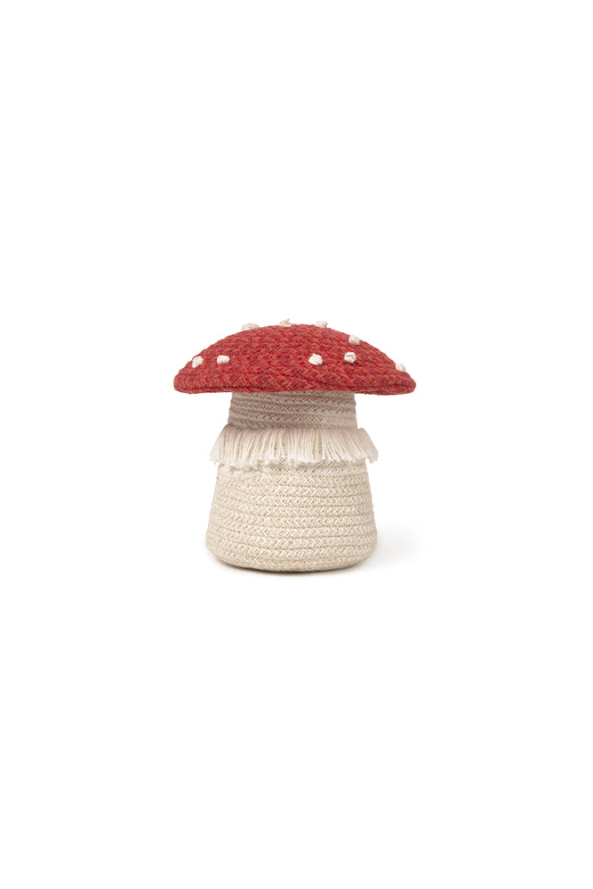 Lorena Canals Opbergmand Mini Mushroom - Ø17xH16cm - Rood/Wit