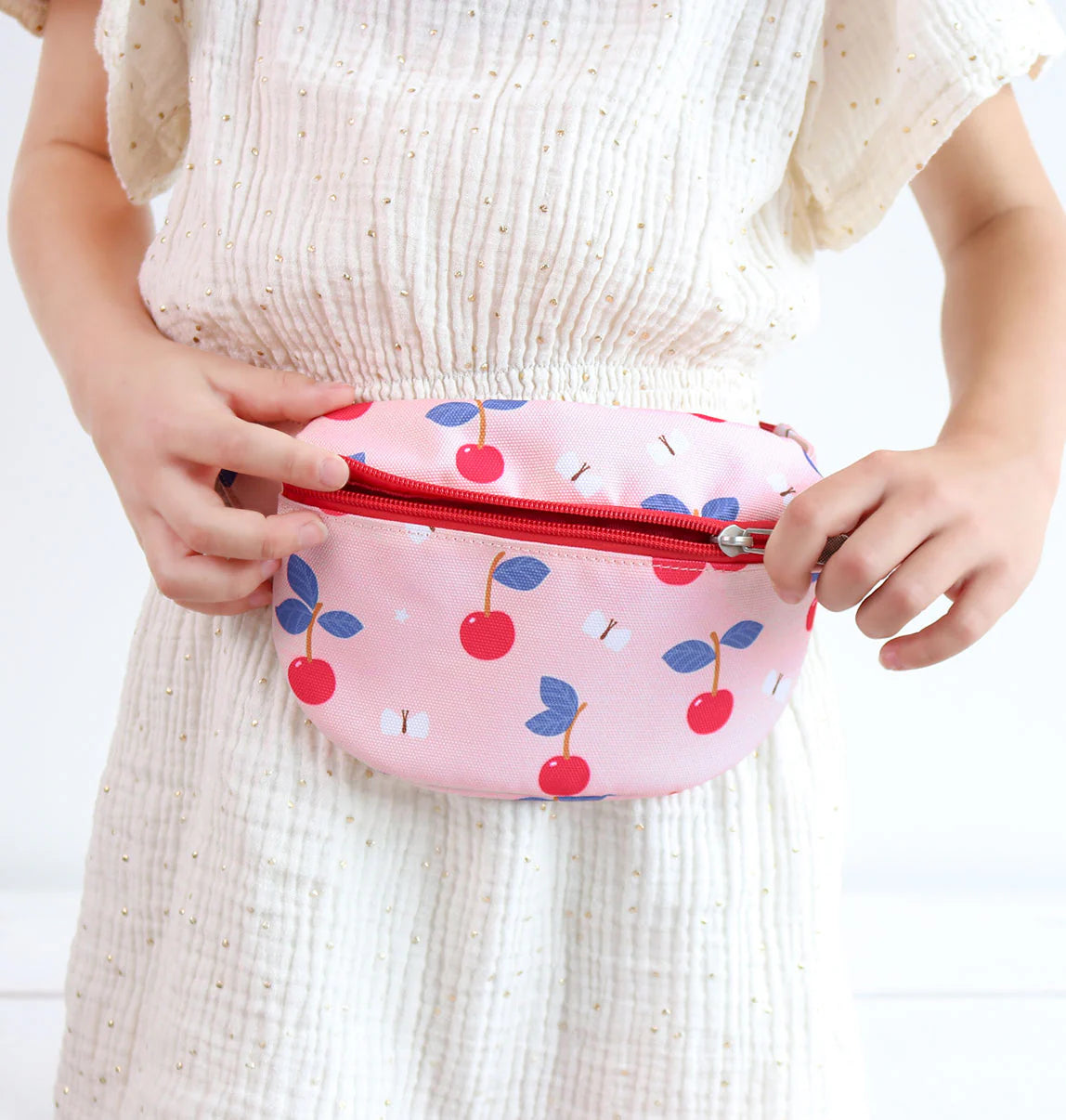 Konges Sløjd Liebesbrief Umhängetasche mit Glitzer - Pink Glitter