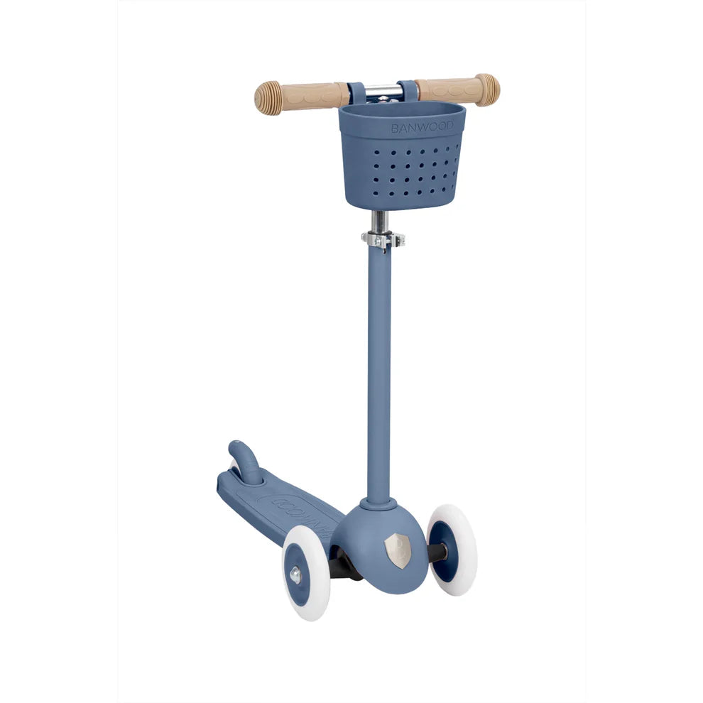 Konges Sløjd Balance bike with bell and wicker basket - Cherry