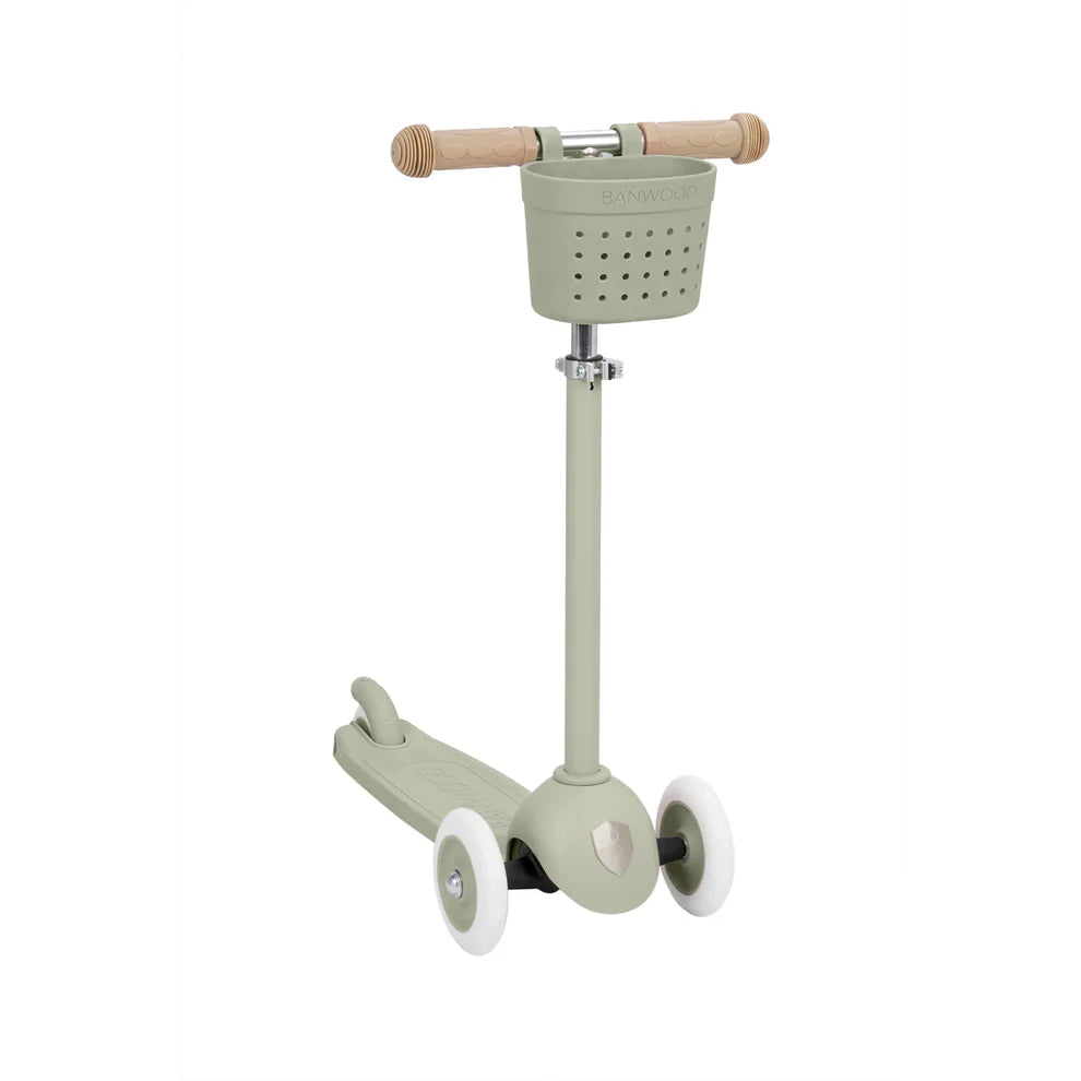 Konges Sløjd Balance bike with bell and wicker basket - Cherry