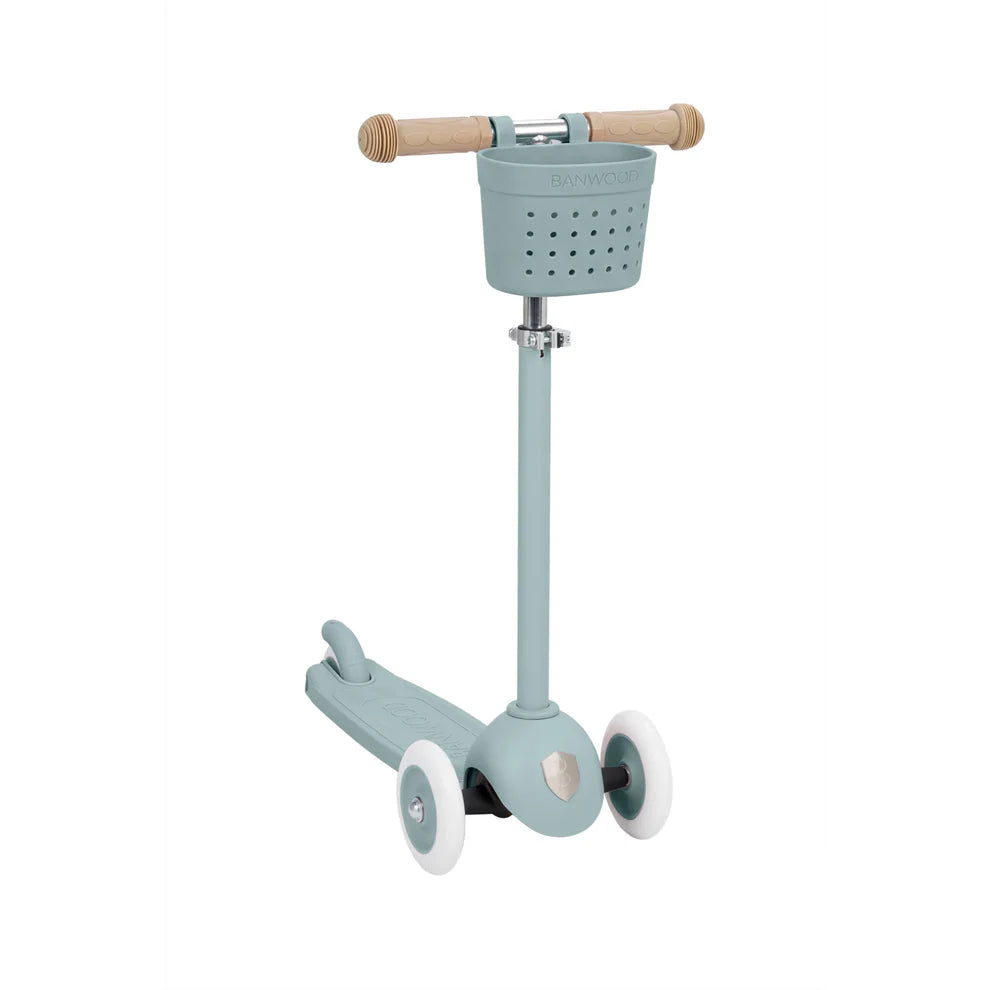 Konges Sløjd Balance bike with bell and wicker basket - Cherry