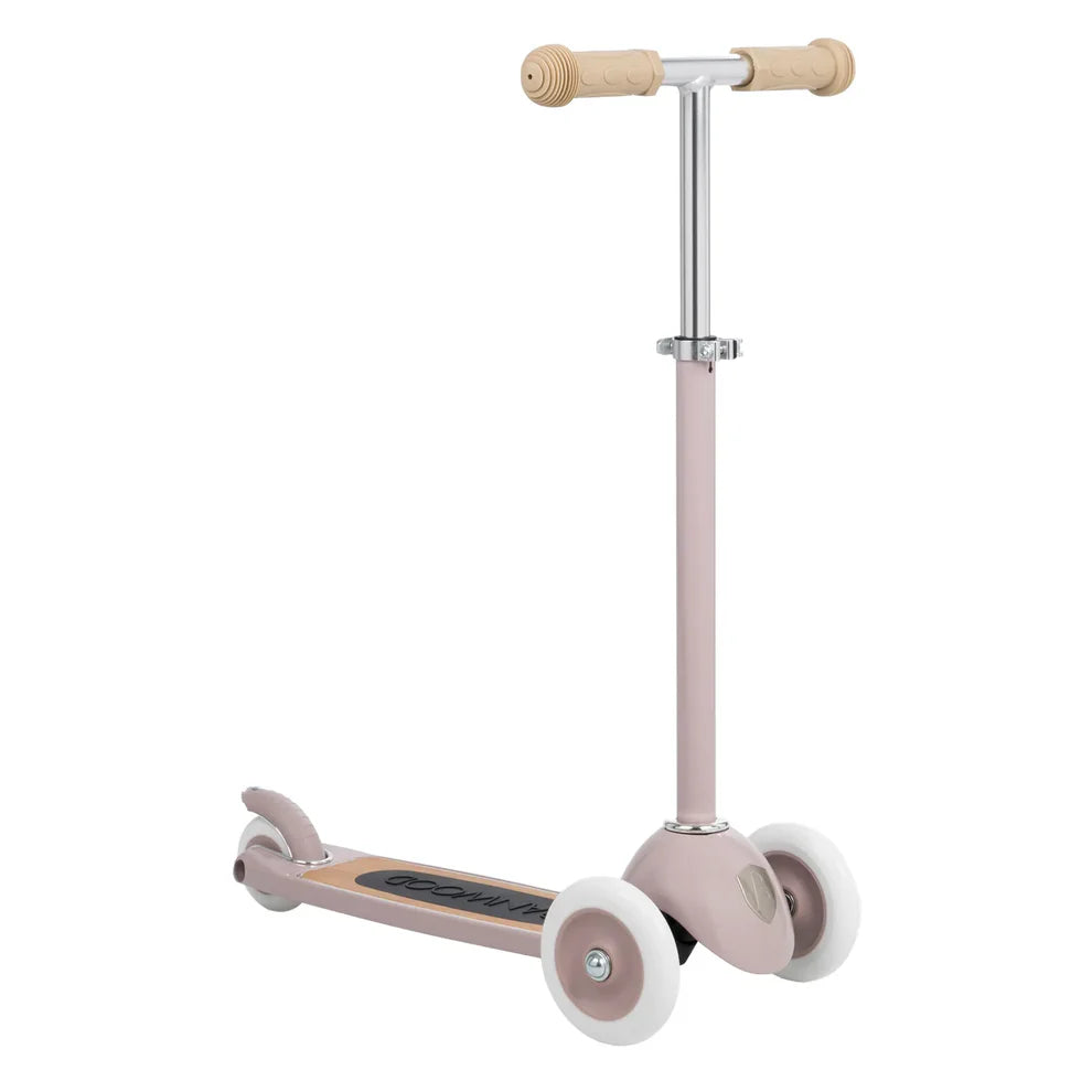 Konges Sløjd Balance bike with bell and wicker basket - Cherry