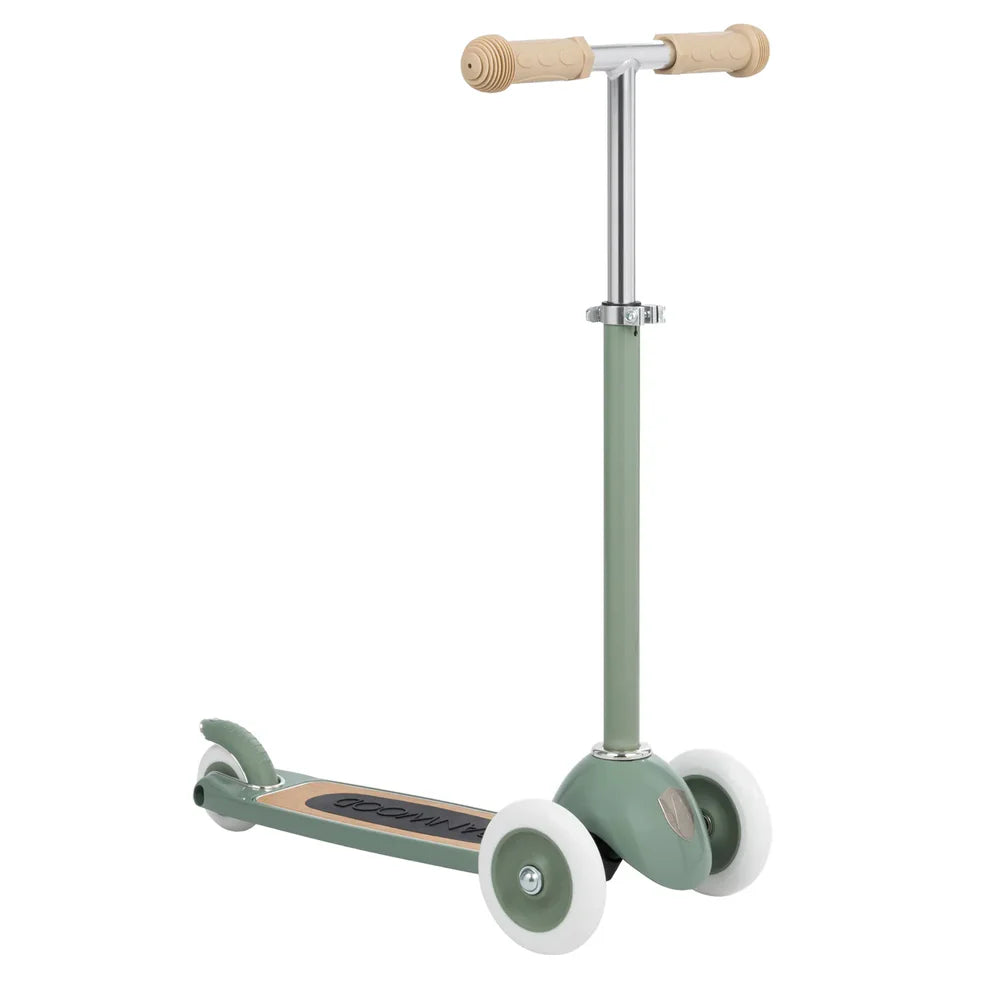 Konges Sløjd Balance bike with bell and wicker basket - Cherry
