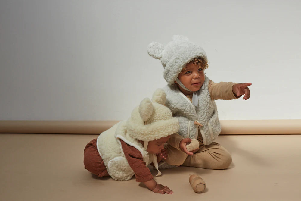 Binibamba Merino Snuggle Vest Cloud- Grijs