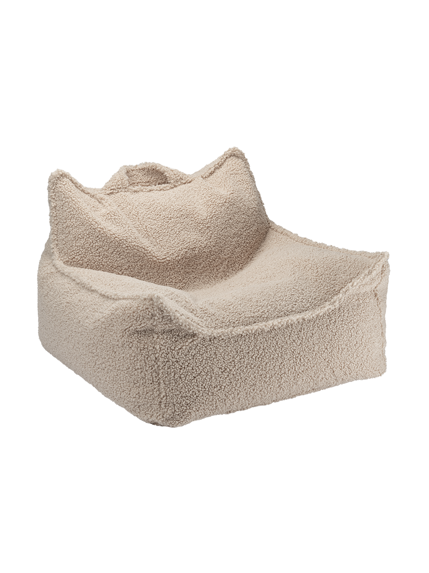 Wigiwama Teddy Beanbag Chair / Zitzak - 80x70x50cm - Biscuit