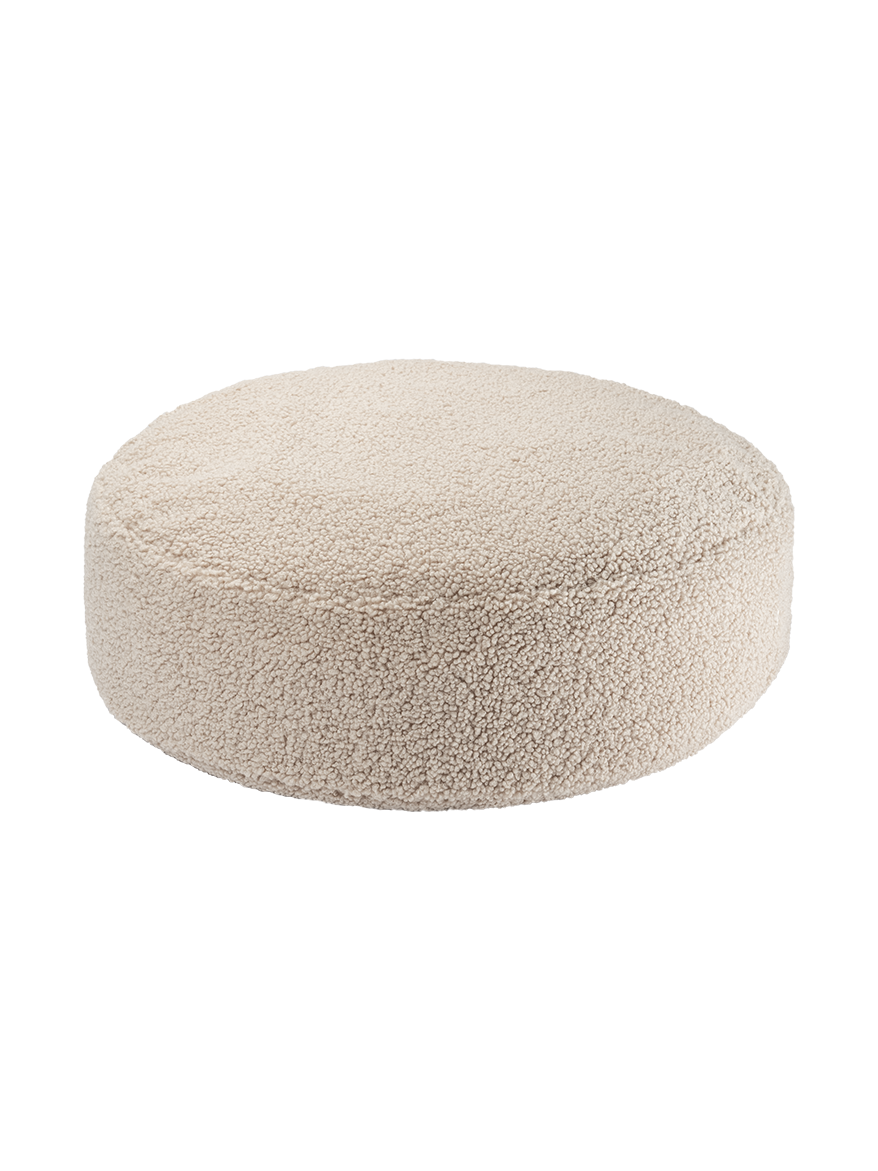 Wigiwama Teddy Ottoman / Poef - Ø65x20cm - Biscuit