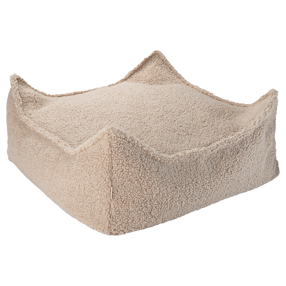 Wigiwama Teddy Square Ottoman / Poef - 80x70x50cm - Biscuit