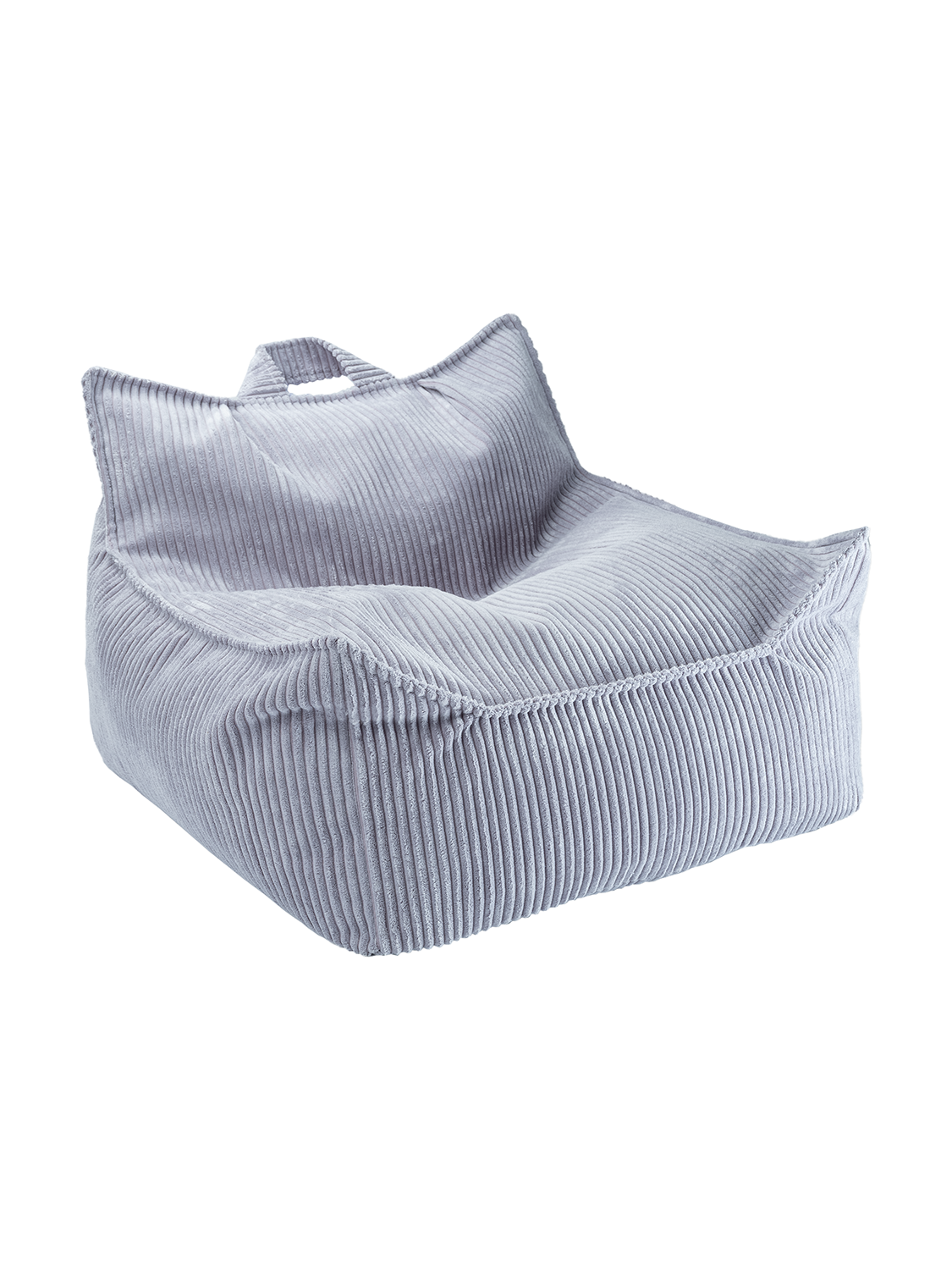 Wigiwama Corduroy Beanbag Chair / Zitzak - 80x70x50cm - Blueberry Blue