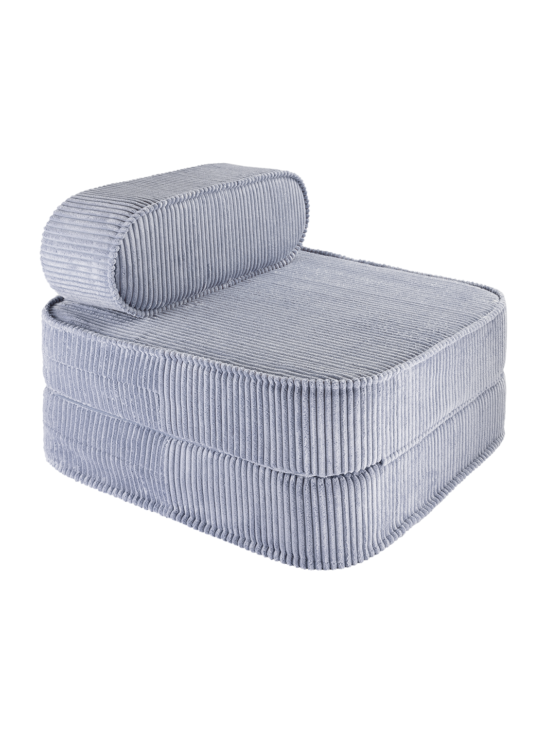 Wigiwama Corduroy Flip Chair / Fauteuil de couchage - 65x60x25cm - Bleu Myrtille