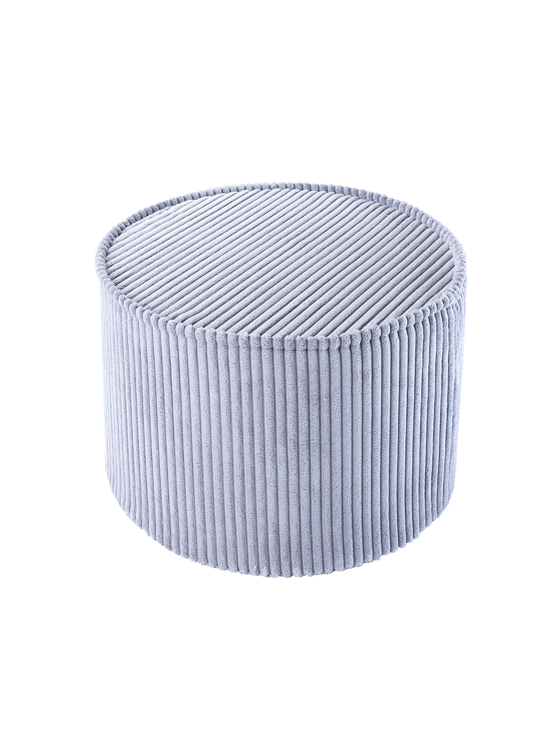 Wigiwama Corduroy Pouffe / Poef - Ø40x25cm - Blueberry Blue