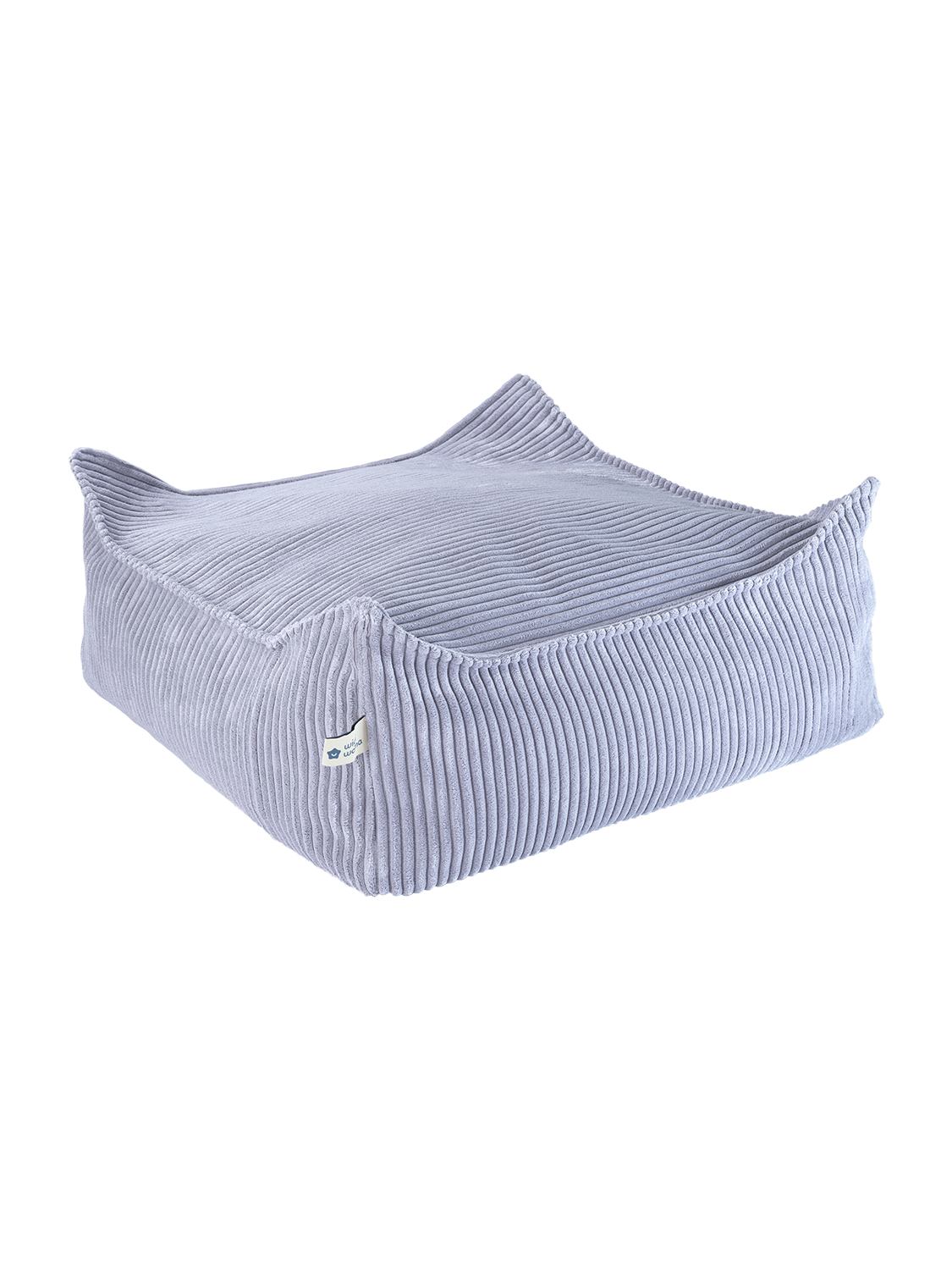 Wigiwama Corduroy Square Ottoman / Poef - 80x70x50cm - Blueberry Blue