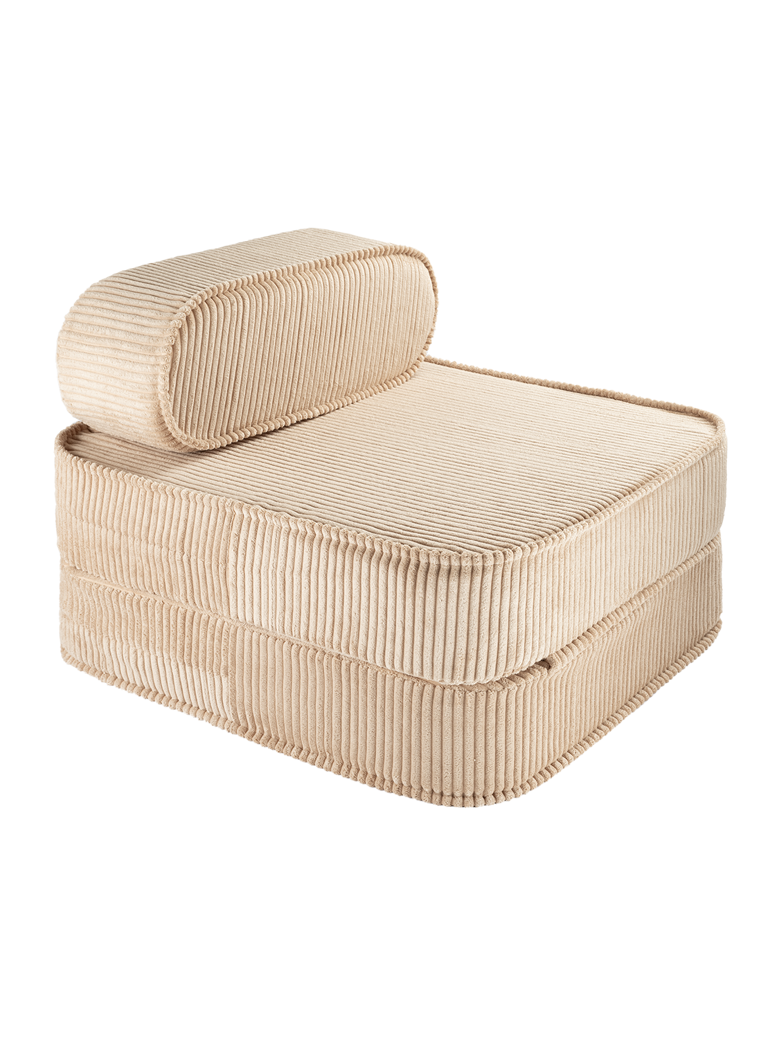 Wigiwama Corduroy Flip Chair / Fauteuil de couchage - 65x60x25cm - Cassonade