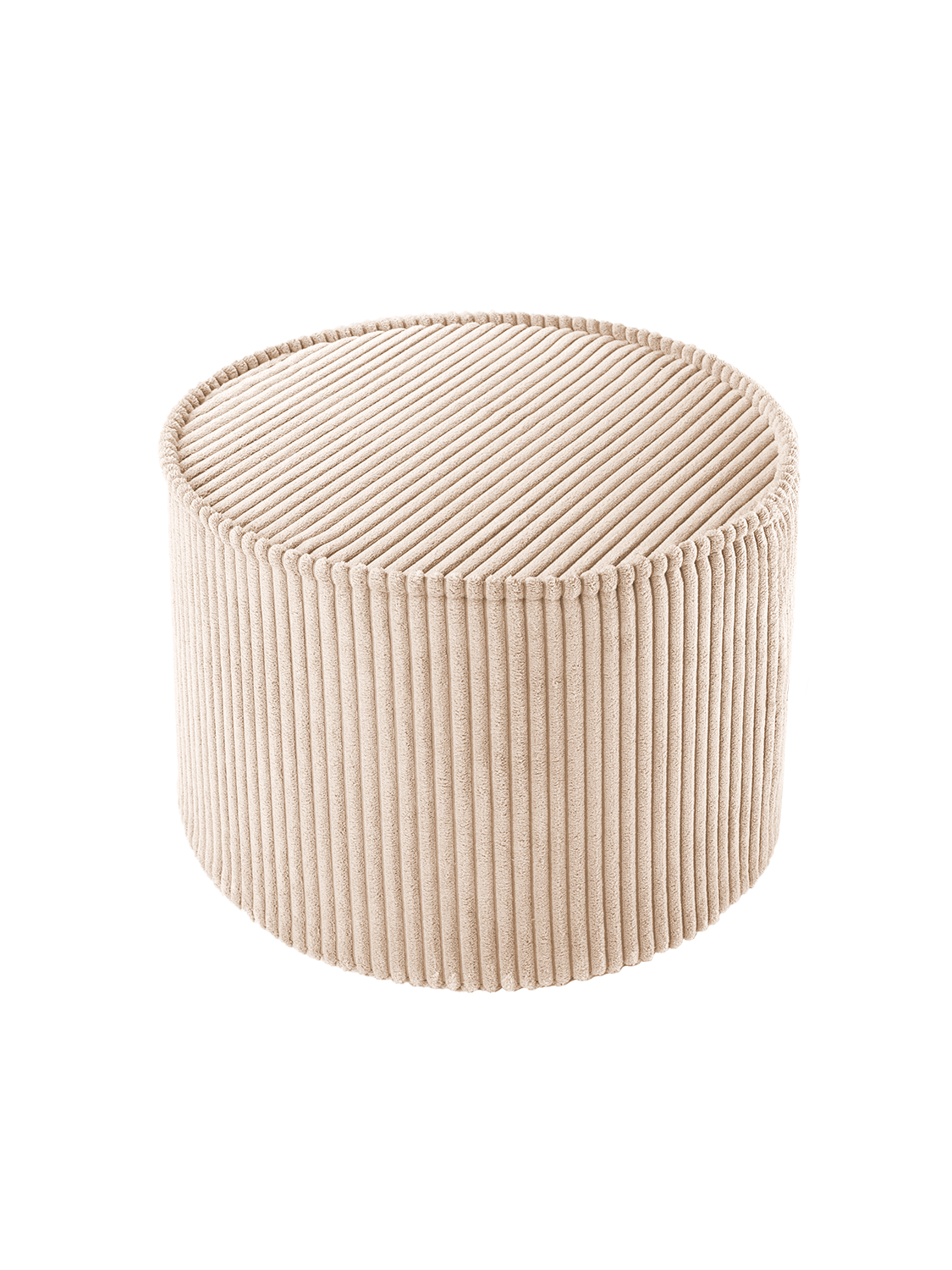 Wigiwama Corduroy Pouffe / Poef - Ø40x25cm - Brown Sugar