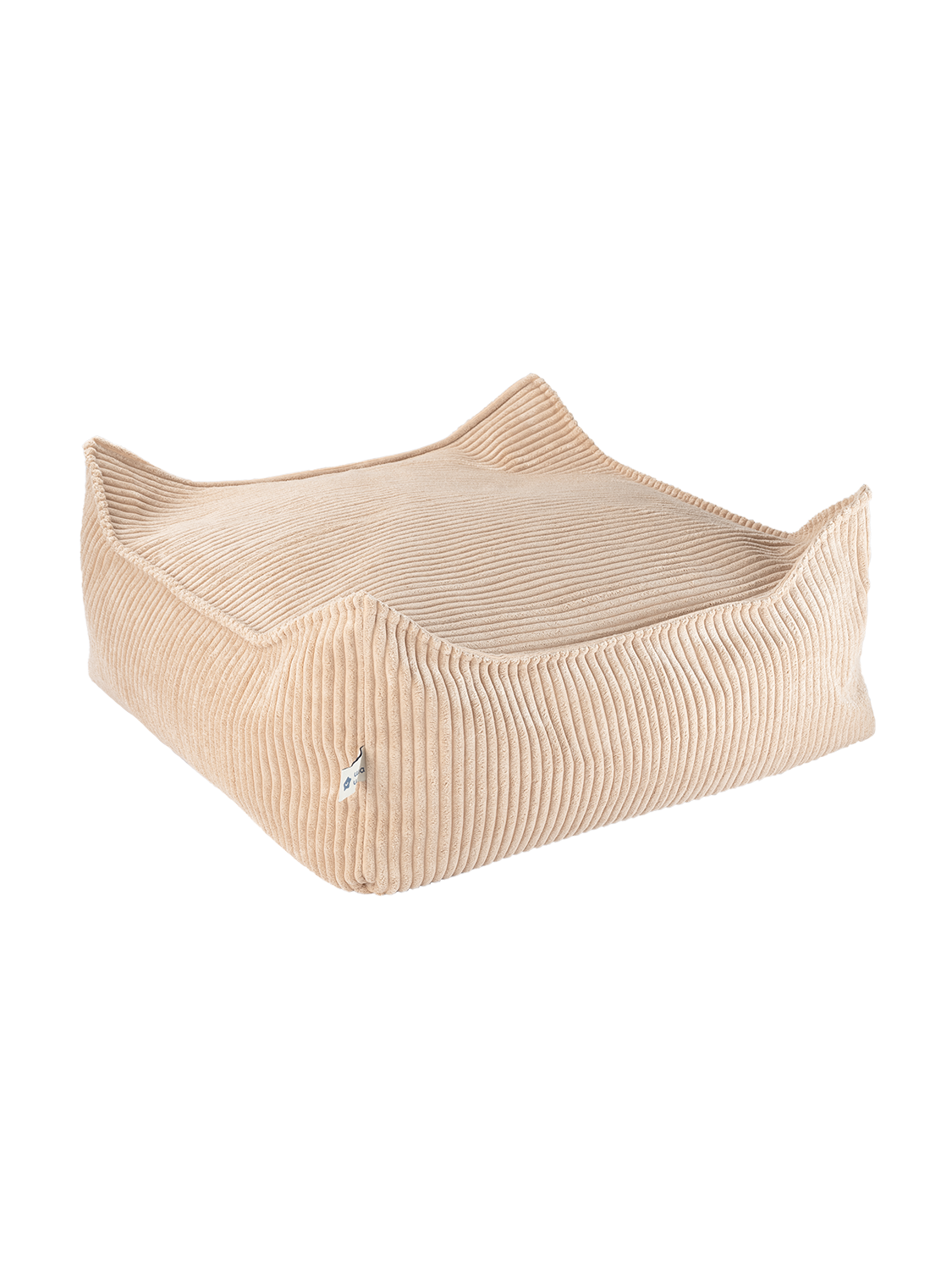 Wigiwama Corduroy Square Ottoman / Poef - 80x70x50cm - Brown Sugar