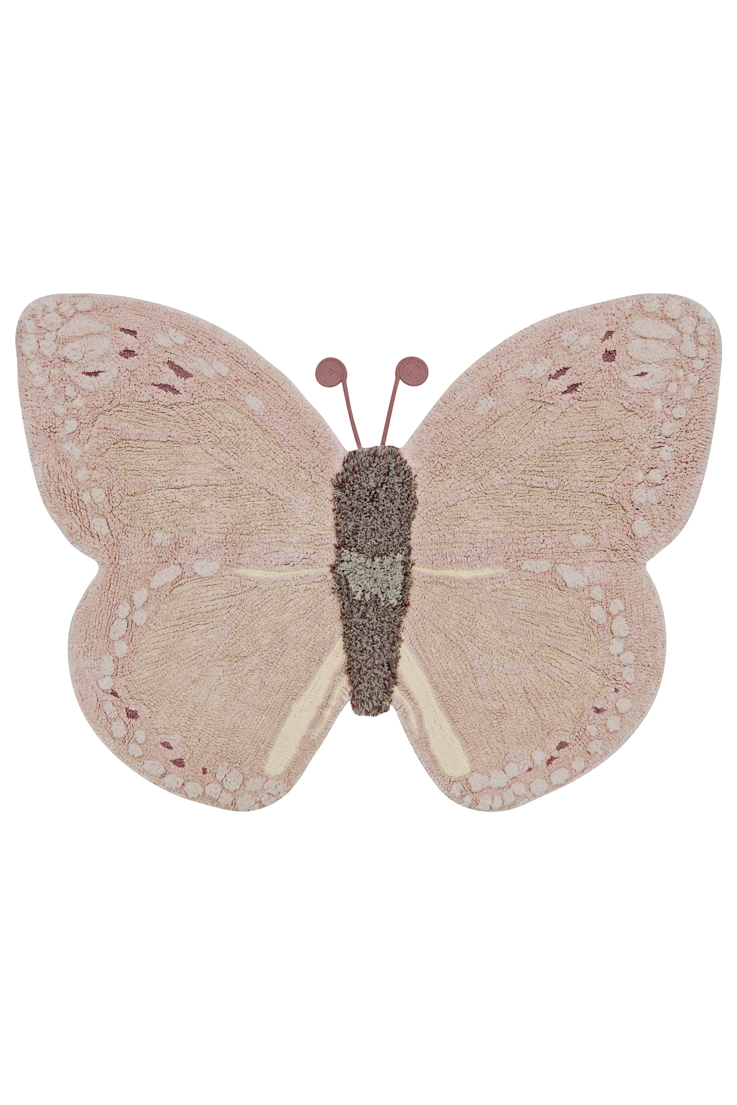 Lorena Canals Wasbaar katoen vloerkleed - Animals Butterfly - 90x120cm