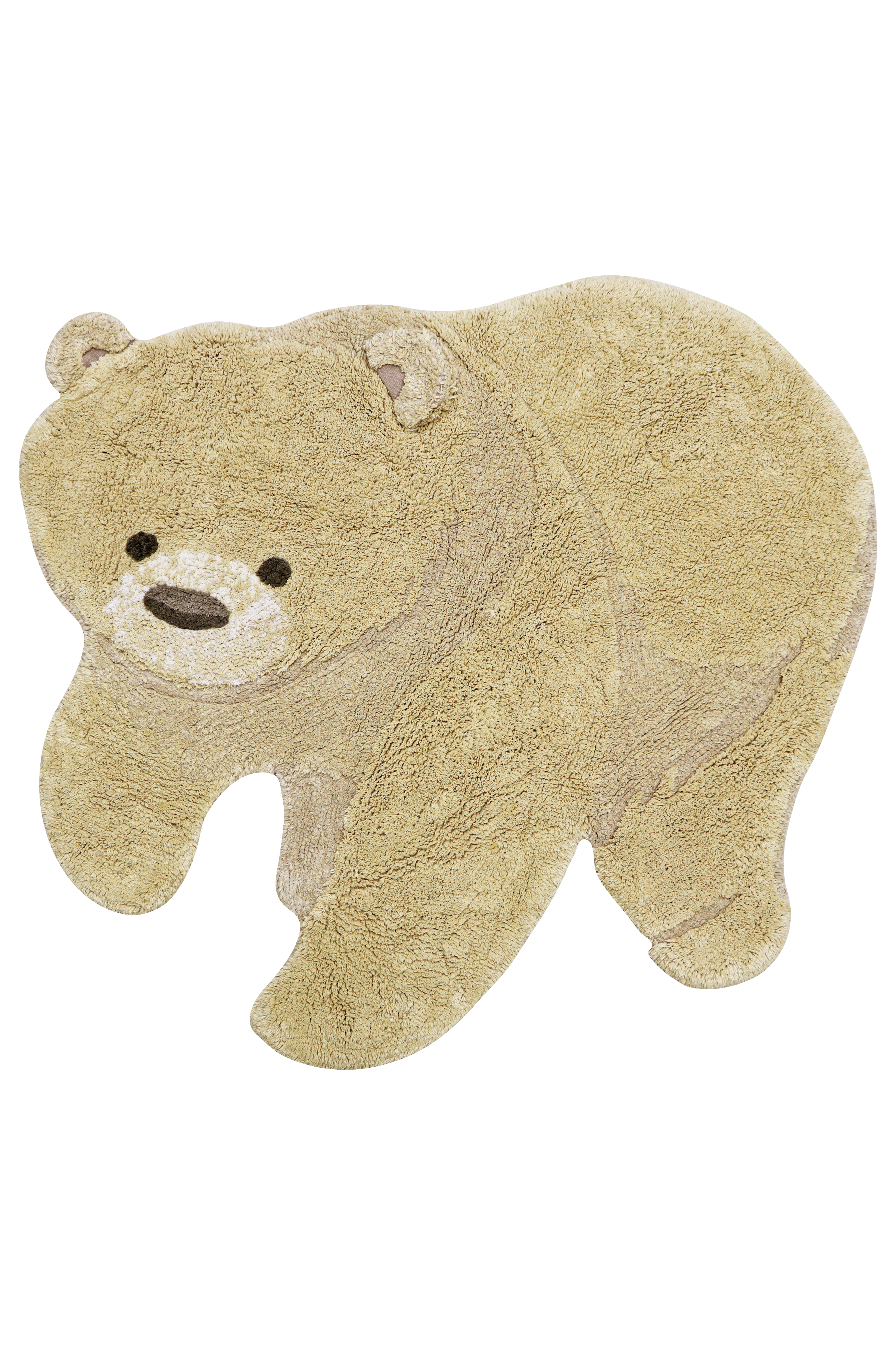 Lorena Canals Wasbaar katoen vloerkleed - Animals Bear - 120x122cm