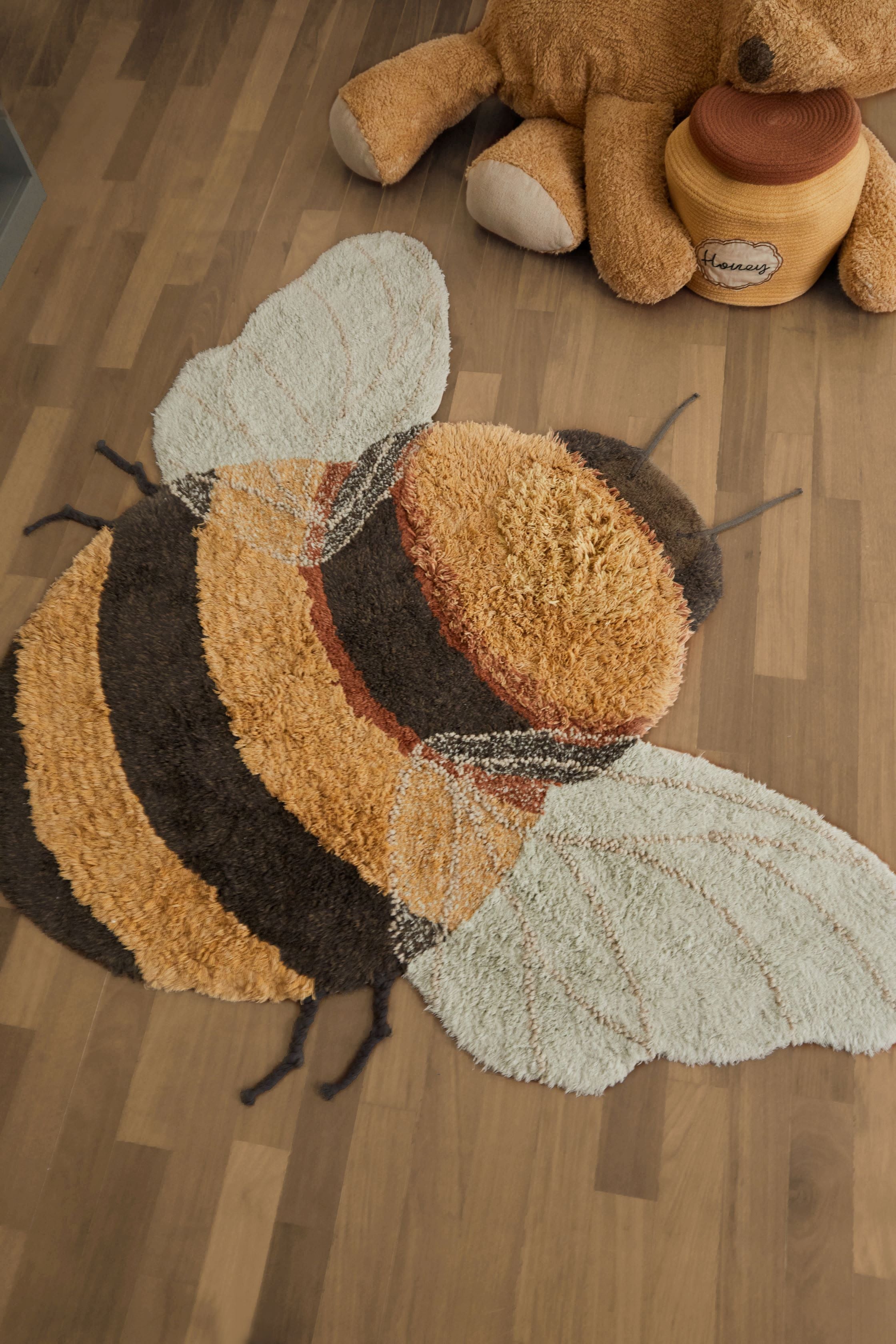 Lorena Canals Wasbaar katoen vloerkleed - Planet Bee - Bee - 115x150cm
