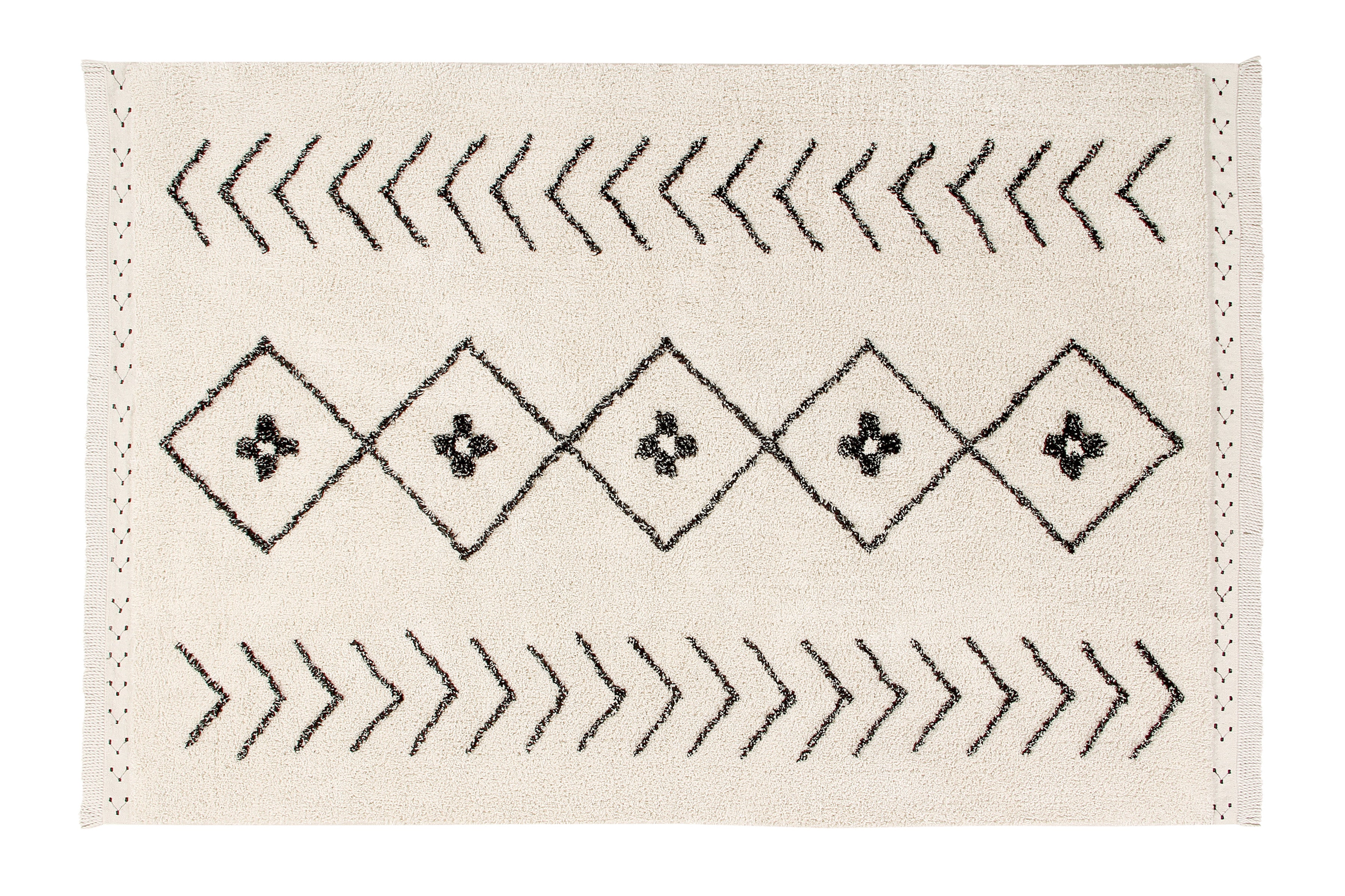 Lorena Canals Washable cotton feeding rug - Bereber Rhombs L - 170x240cm