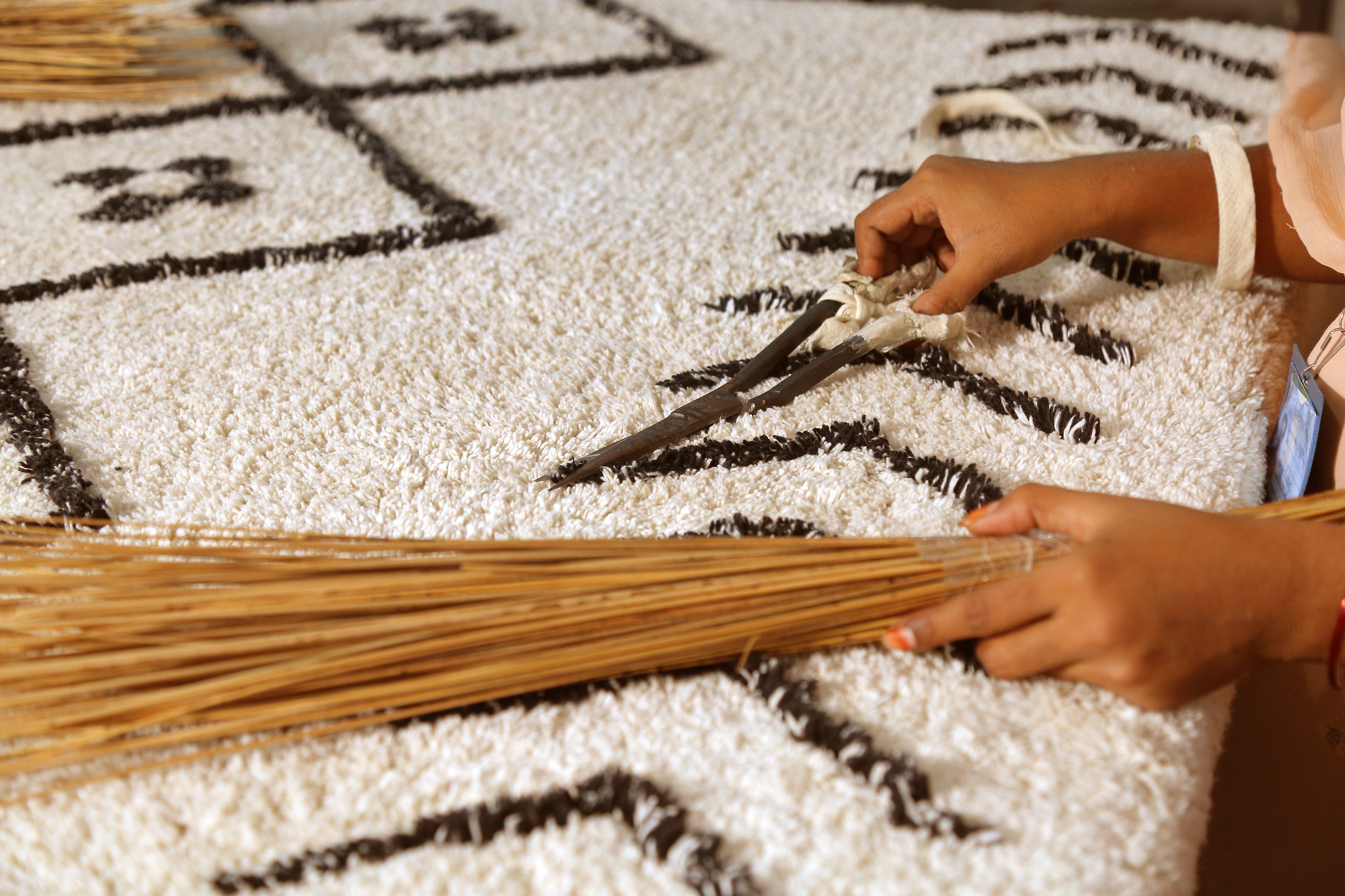 Lorena Canals Washable cotton feeding rug - Bereber Rhombs L - 170x240cm