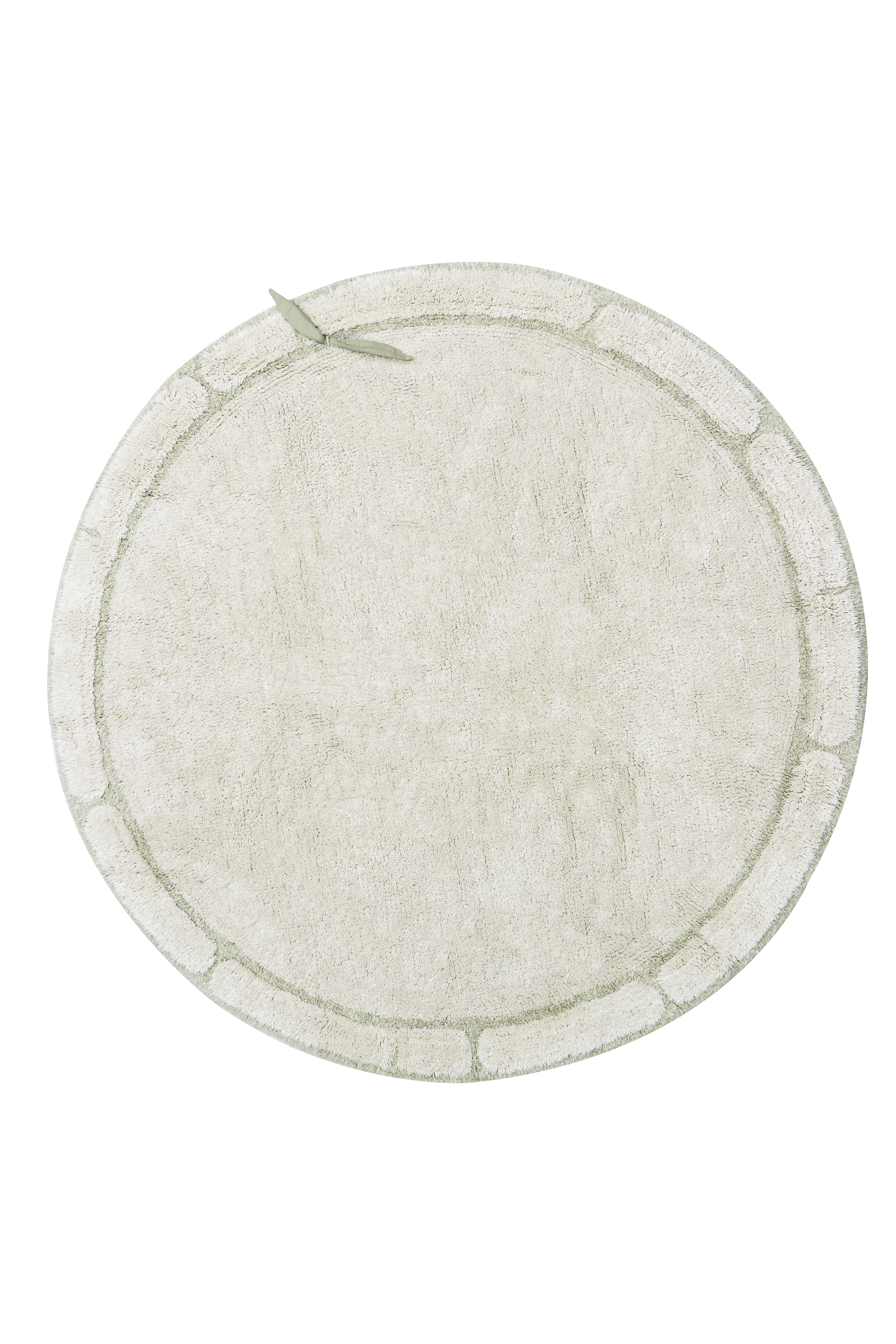 Lorena Canals Tapis lavable en coton - Feuille de Bambou - Ø120cm 