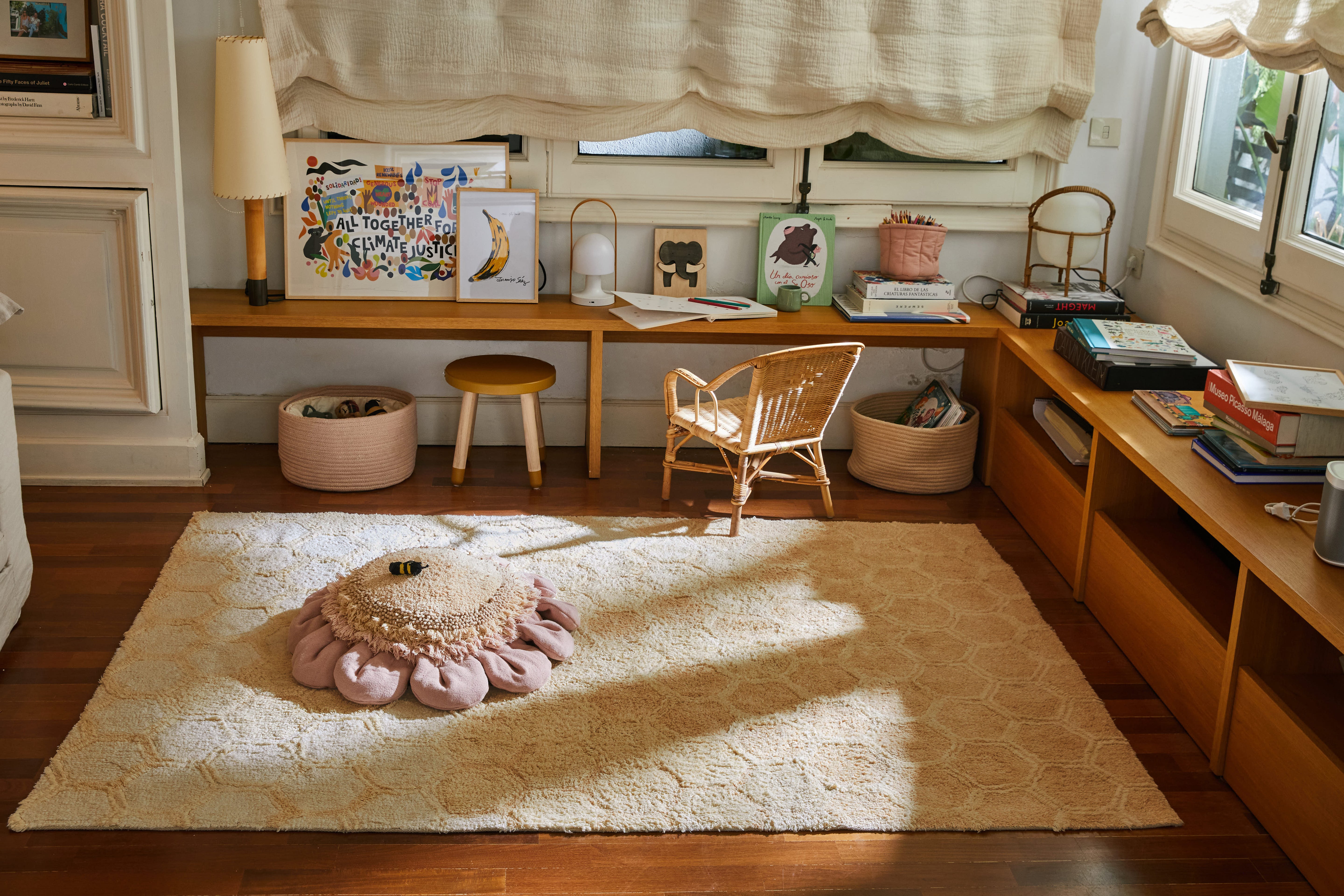 Lorena Canals Washable cotton rug - Planet Bee - Honey - 140x200cm