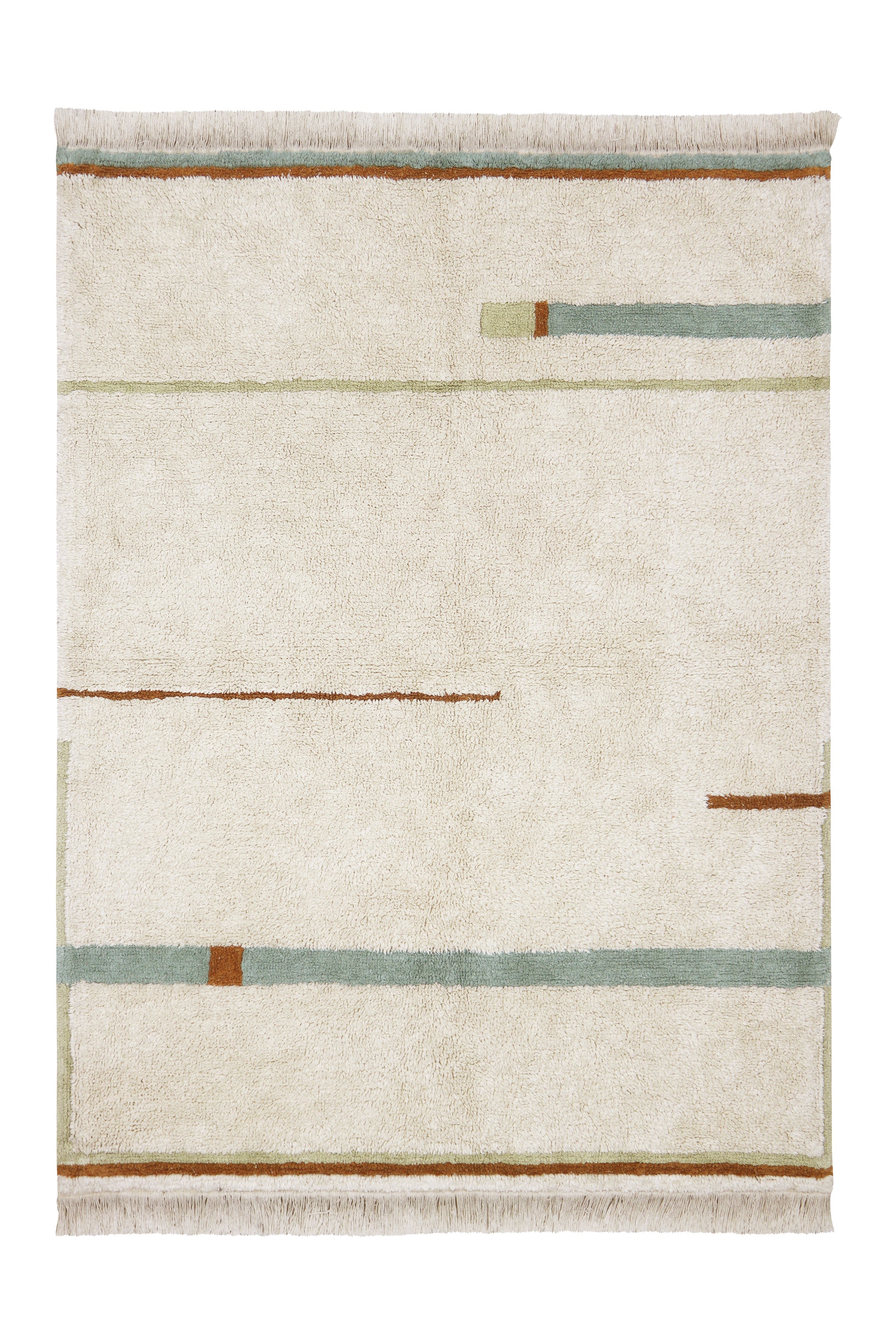 Lorena Canals Washable cotton rug - Lanes Vintage Blue - 140x200cm