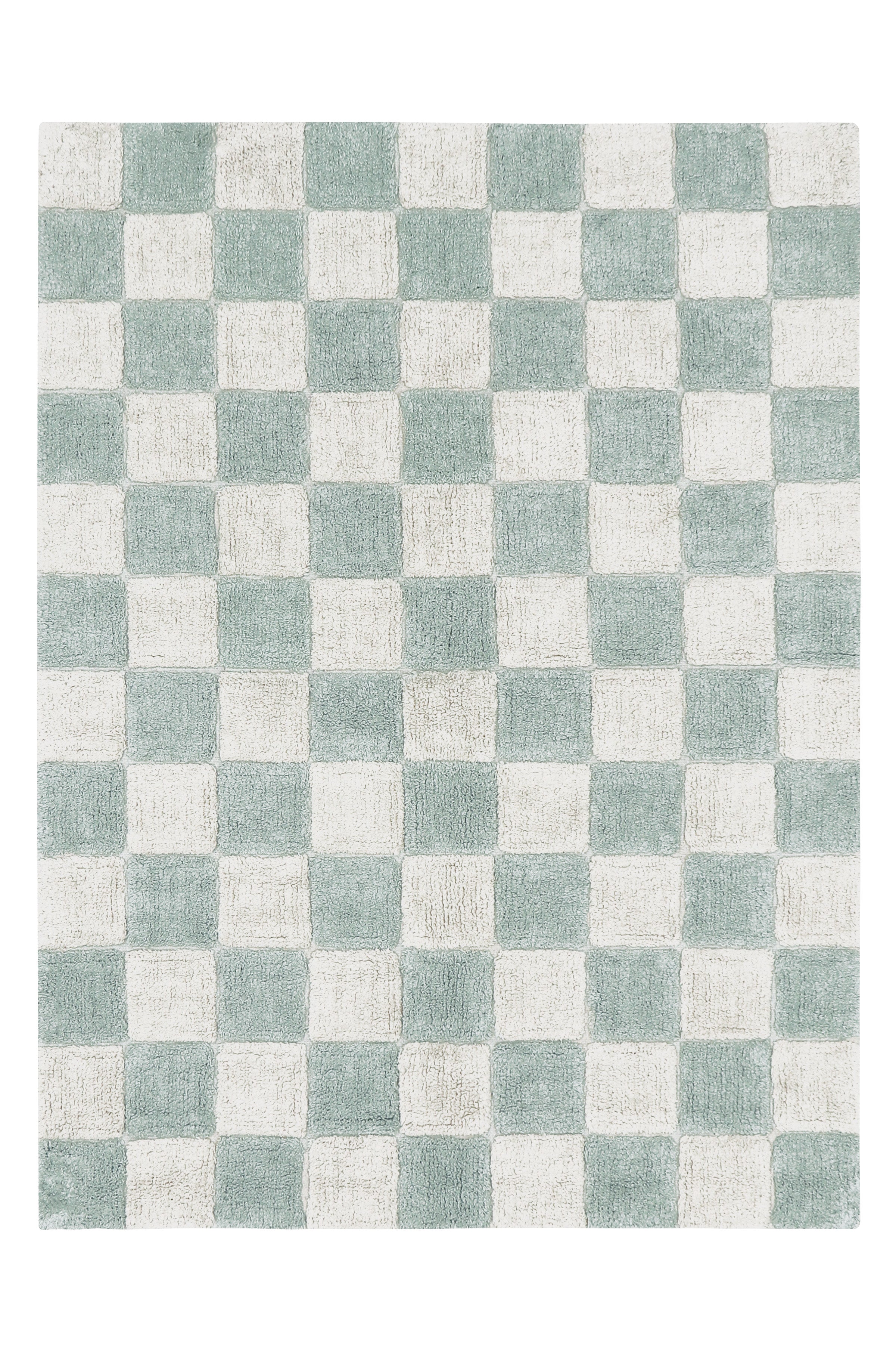 Lorena Canals Wasbaar katoen vloerkleed - Tiles Blue Sage - 120x160cm