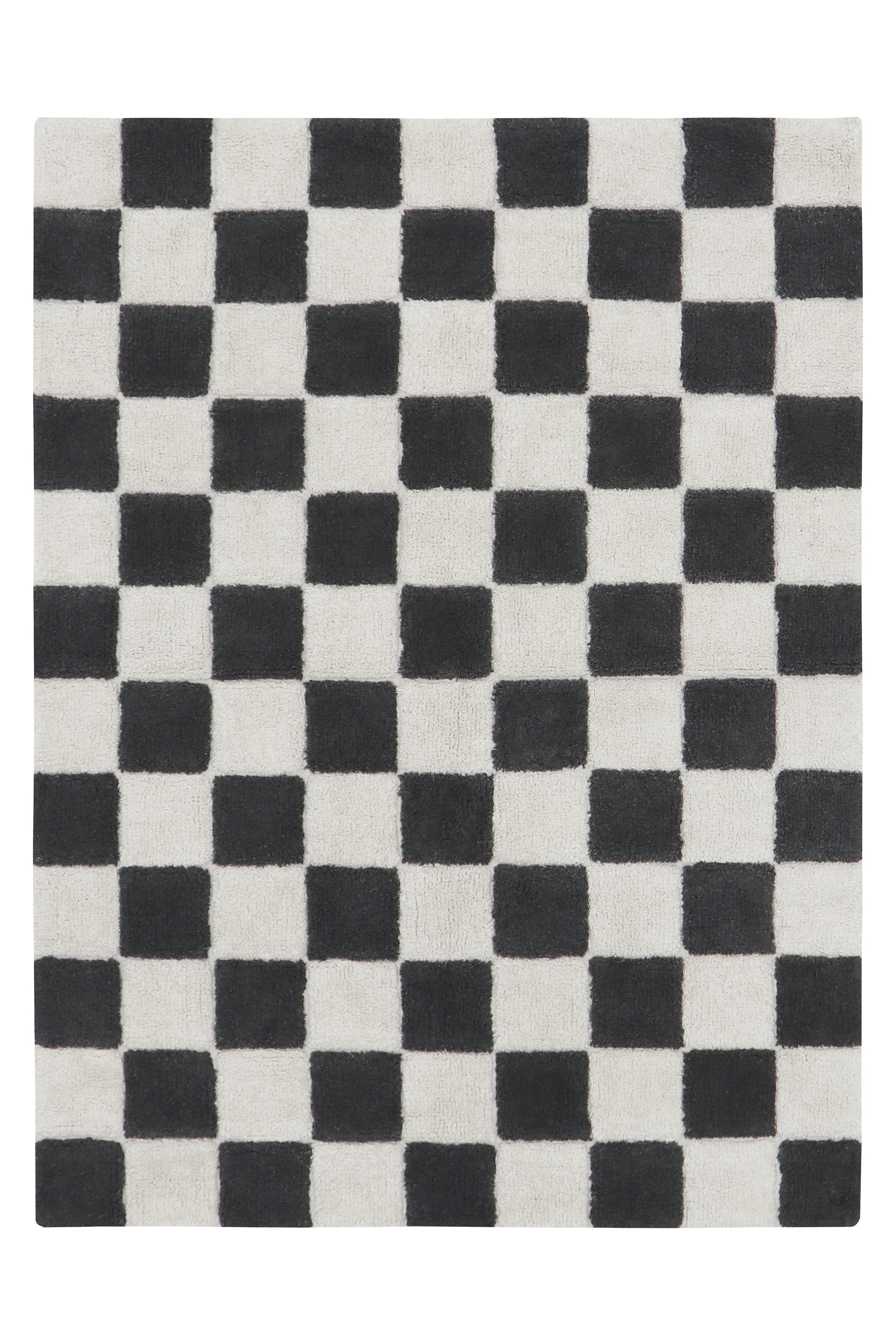 Lorena Canals Washable cotton rug - Tiles Dark Gray - 120x160cm