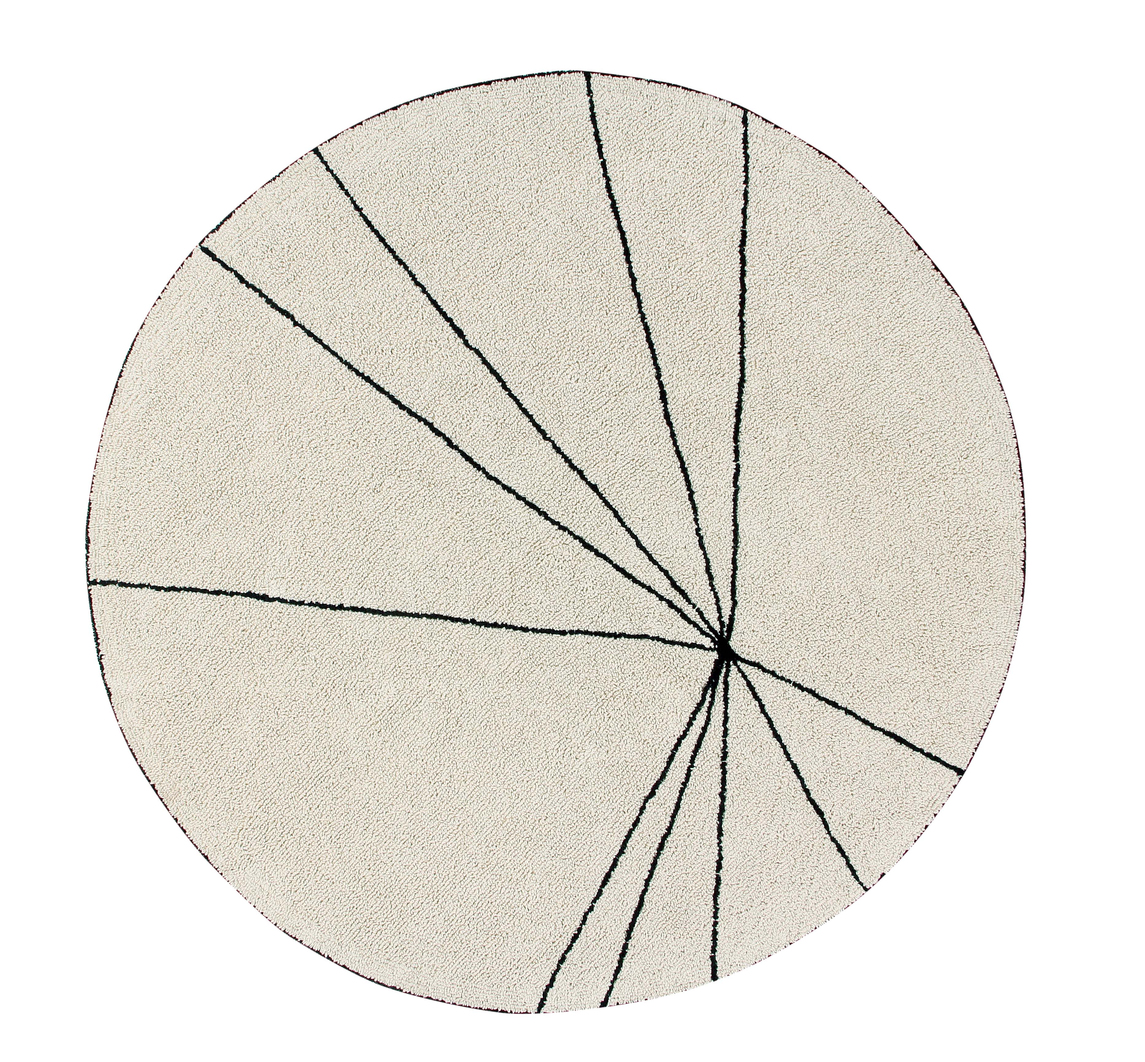 Lorena Canals Tapis lavable en coton - Trace Beige - Ø150cm