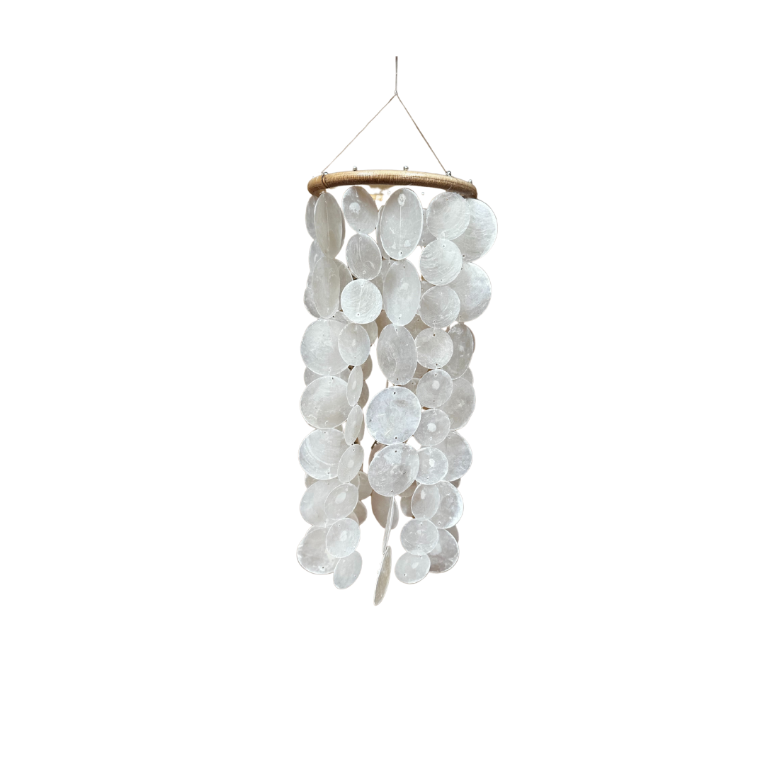 Cokos Sifra Rotan mobiel/windgong Ø16cm - Wit
