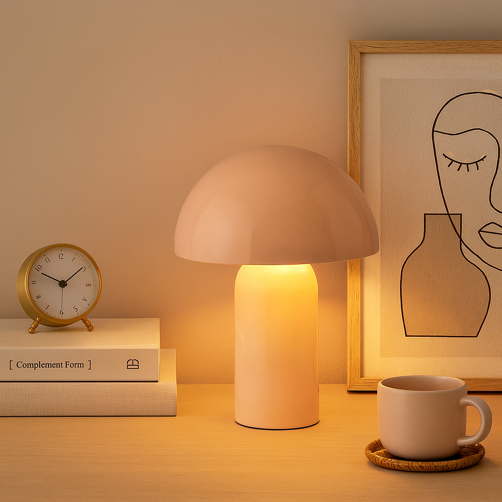 Atmosphera Hyacint Sphere Table Table Lampe - Ø22xh37cm - blanc / beige
